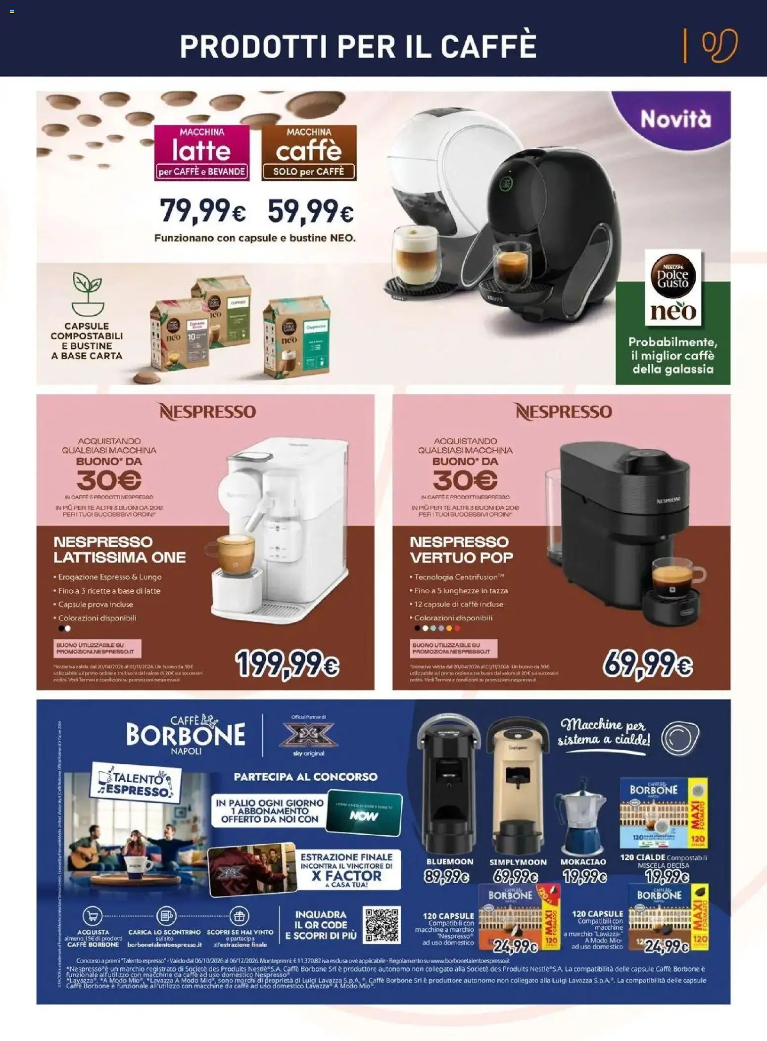 Volantino Unieuro del 12/10/2026 | Pagina: 7 | Prodotti: Tè, Bevande, Cialde, Borbone