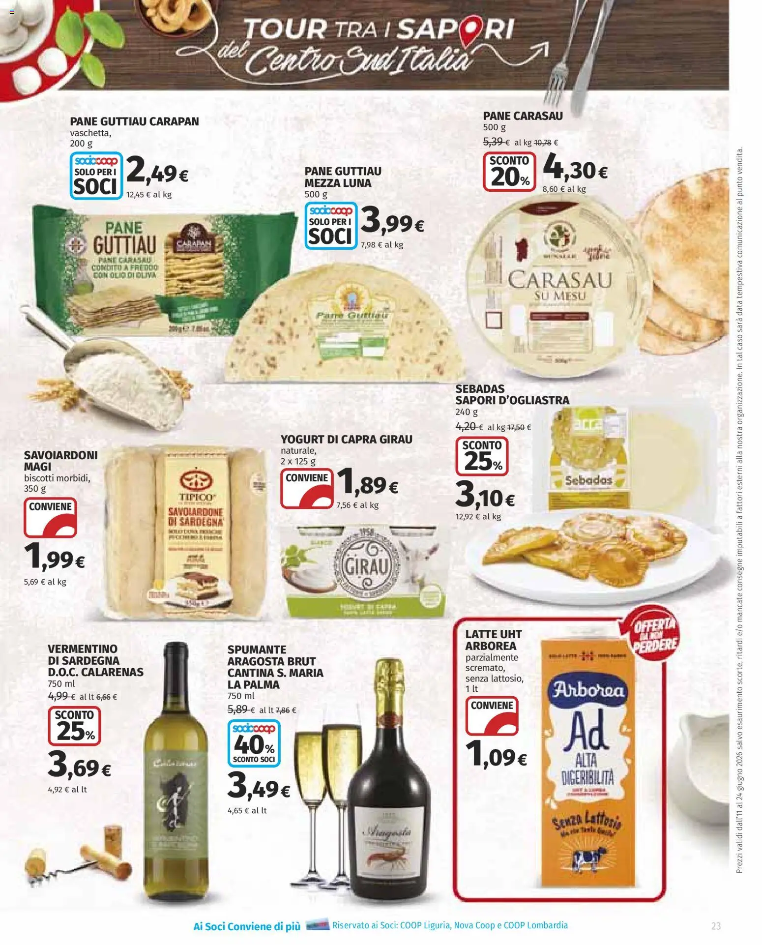 Volantino COOP del 11.06.2026 | Pagina: 23 | Prodotti: Yogurt, Biscotti, Latte, Data