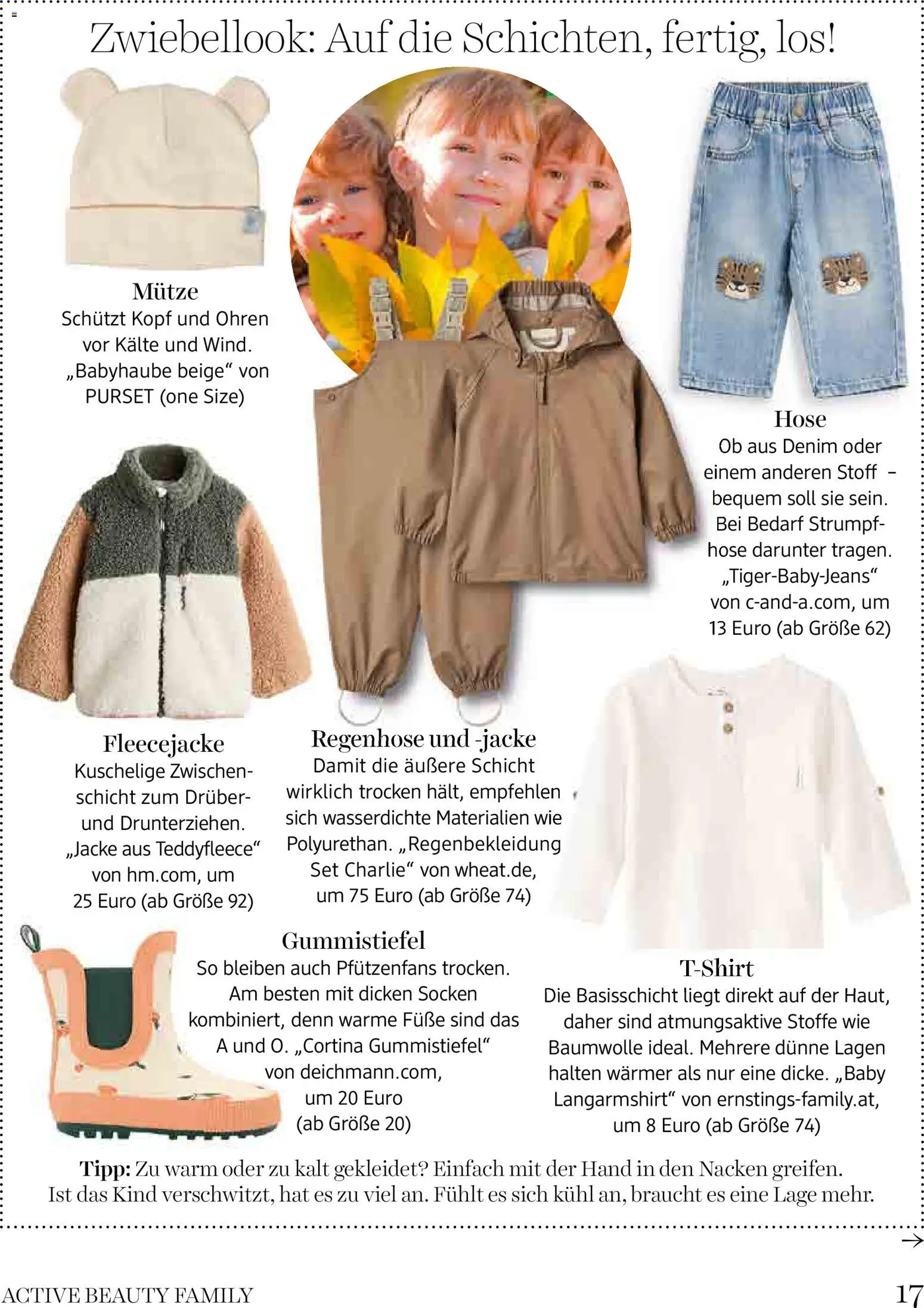 dm drogerie markt Family Magazin October 2026 gültig ab 01.10.2026 | Seite: 17 | Produkte: Jacke, Hose, Socken, Gummistiefel