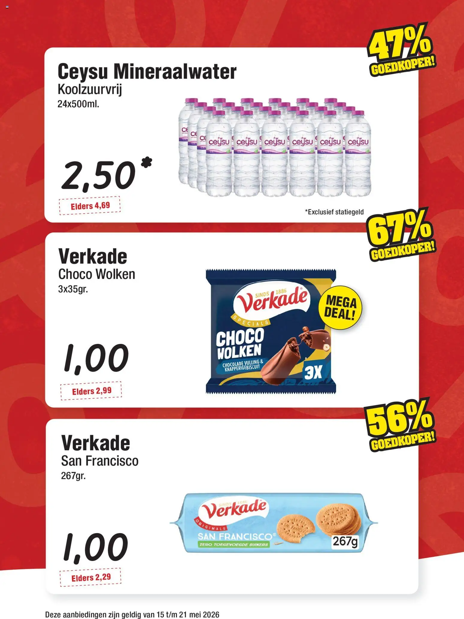 {H1} | Pagina: 2 | Producten: Chocolade, Mineraalwater