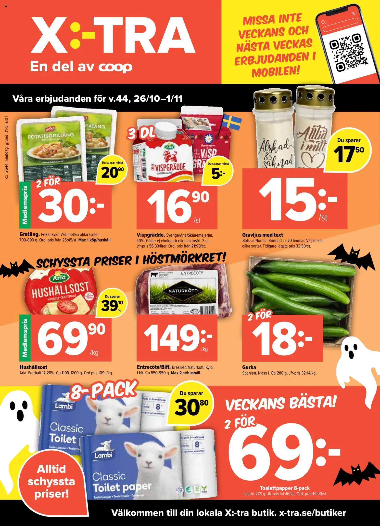 Coop X:-TRA reklamblad aktuell från 26/10/2026 | Sida: 1