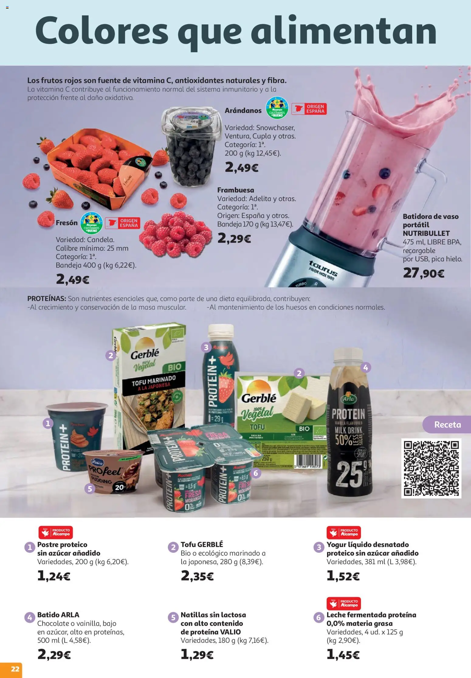 Alcampo HG Nacional Aldaia │ válido desde el 19.05.2026 | Página: 22 | Productos: Leche, Chocolate, Batidora, Bandeja