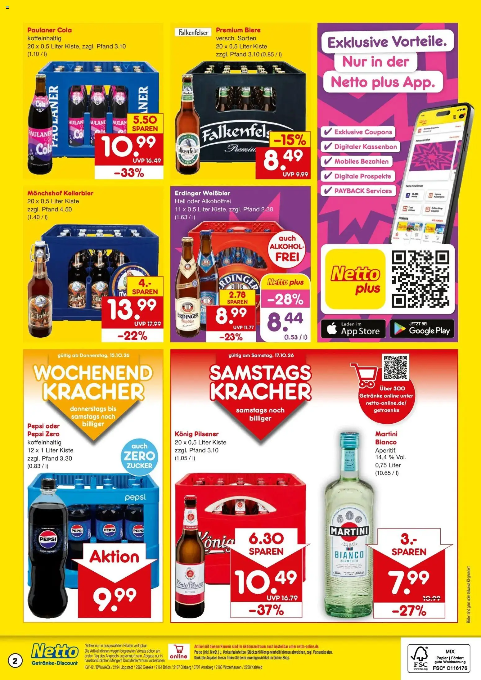 Netto Marken-Discount Prospekt Brilon – gültig ab 12.10.2026 | Seite: 2 | Produkte: Martini, Weißbier, Bilder, Zucker