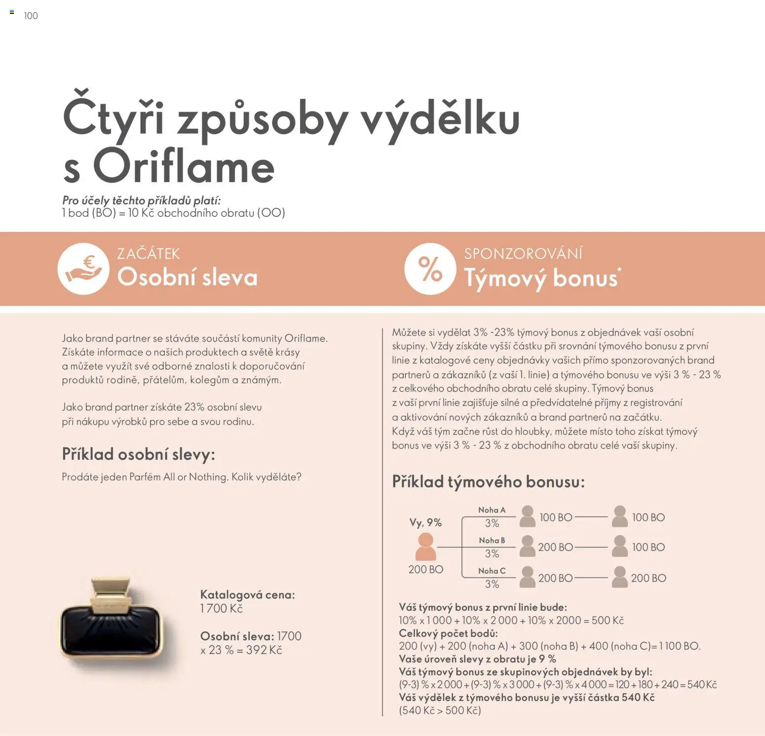 Oriflame katalog Plán odměn pro Brand Partnery od 21.07.2026 | Strana: 100