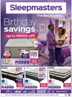 Sleepmasters specials catalogue – valid from 16.04.2026 | Page: 1