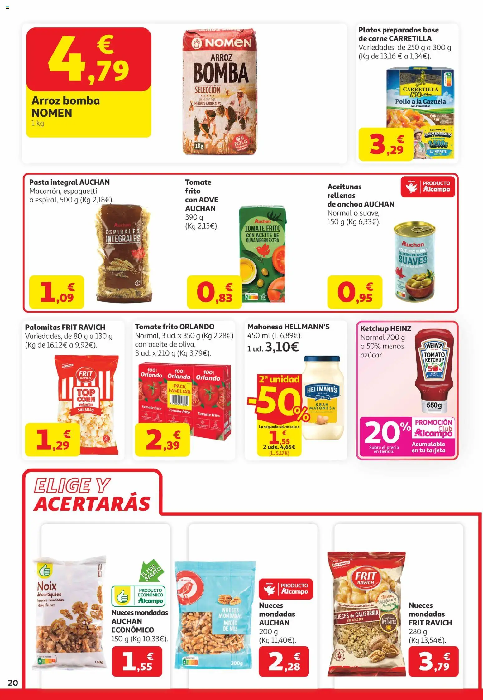 Alcampo Canarias │ válido desde el 07.04.2026 | Página: 20 | Productos: Aceite, Arroz, Aceite de oliva, Οθόνη προβολής
