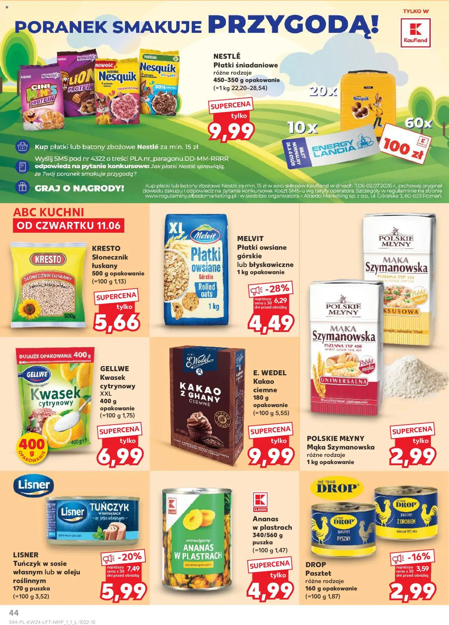 Kaufland Polsko leták od 11.06.2026 | Strana: 44 | Produkty: Ananas, Nesquik, Kakao, Protein