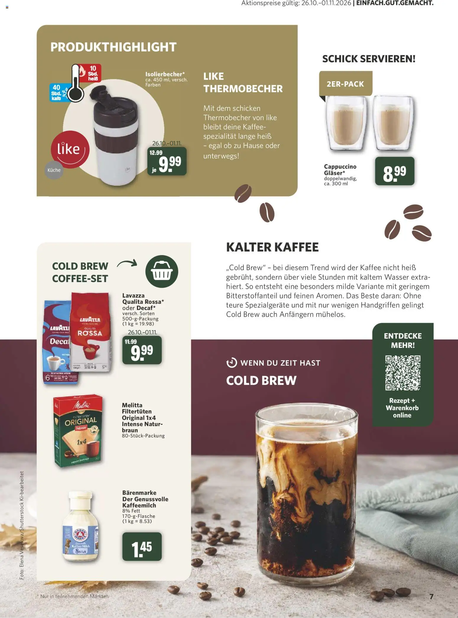 Combi myTime November 2026 – gültig ab 31.10.2026 | Seite: 7 | Produkte: Milch, Kaffee, Küche, Wasser