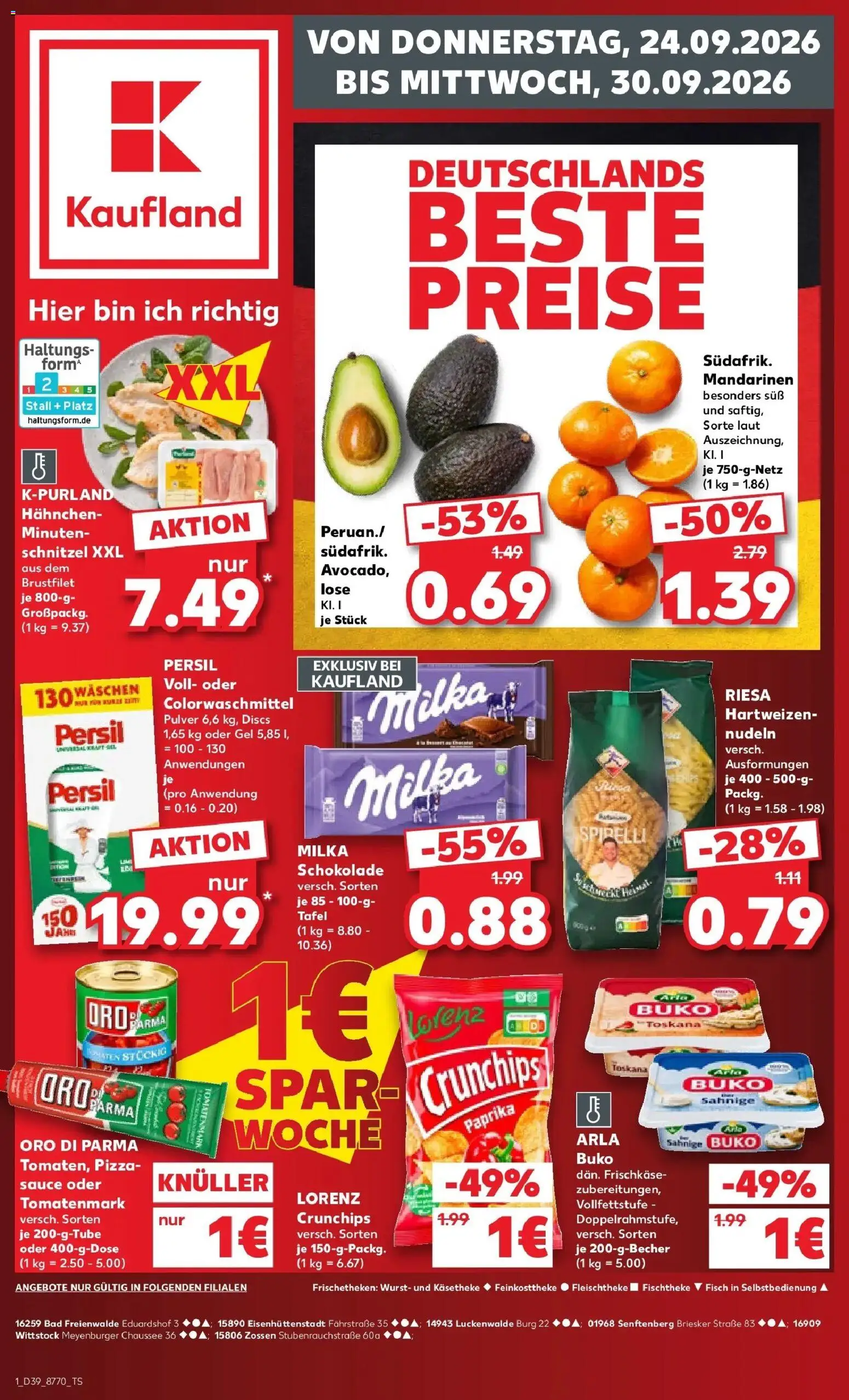 Prospekt Kaufland ab 21.09.2026 » Angebote Online zum Blättern | Seite: 4 | Produkte: Hahnchen, Schokolade, Oro di parma, Persil