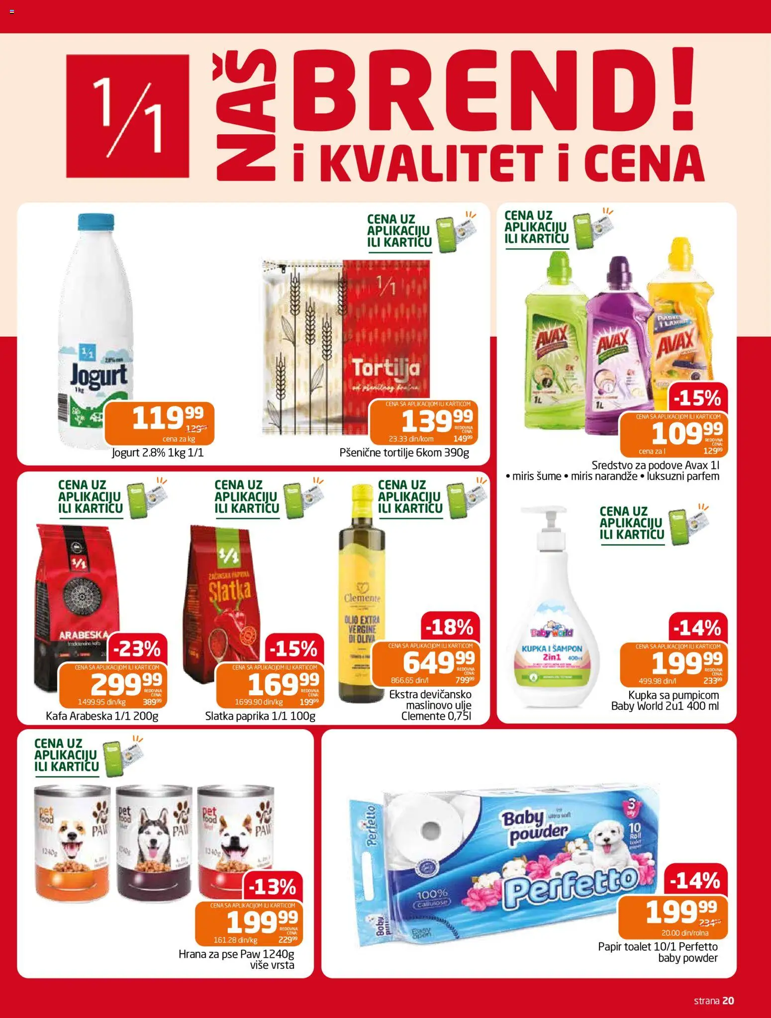Gomex katalog - važi od 15.10.2026 | Strana: 20 | Proizvode: Hrana za pse, Paprika, Ulje, Tortilje