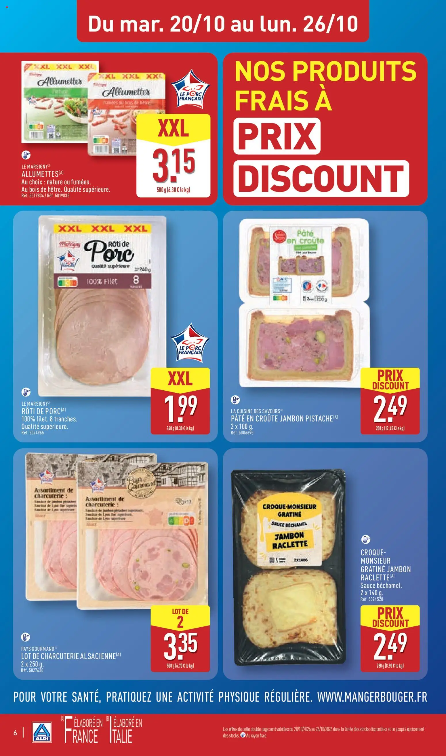 {H1} | Page: 8 | Produits: Charcuterie, Raclette, Pâte, Béchamel
