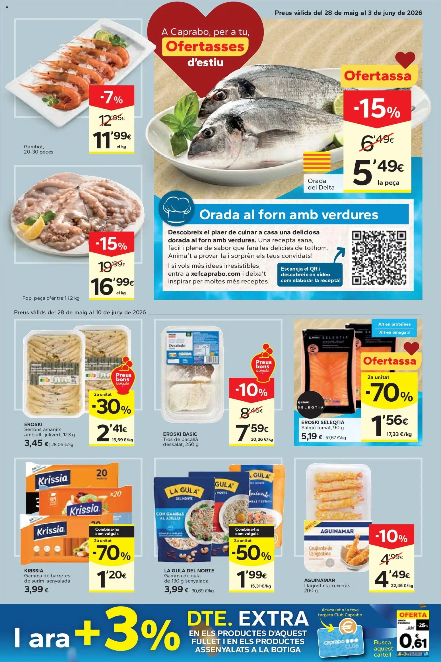 Caprabo folleto │ válido desde el 28.05.2026 | Página: 5 | Productos: Δοχείο φοντί, Video, Langostino