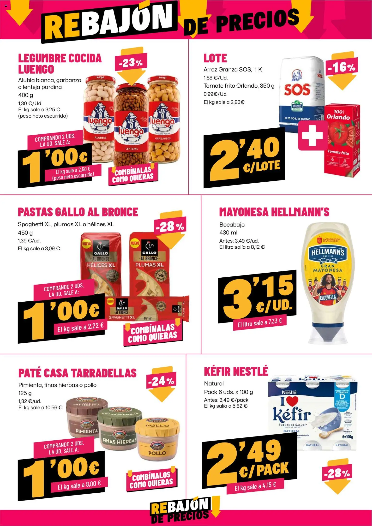 AhorraMas folleto │ válido desde el 16/07/2026 | Página: 12 | Productos: Paté, Arroz, Οθόνη προβολής, Peso