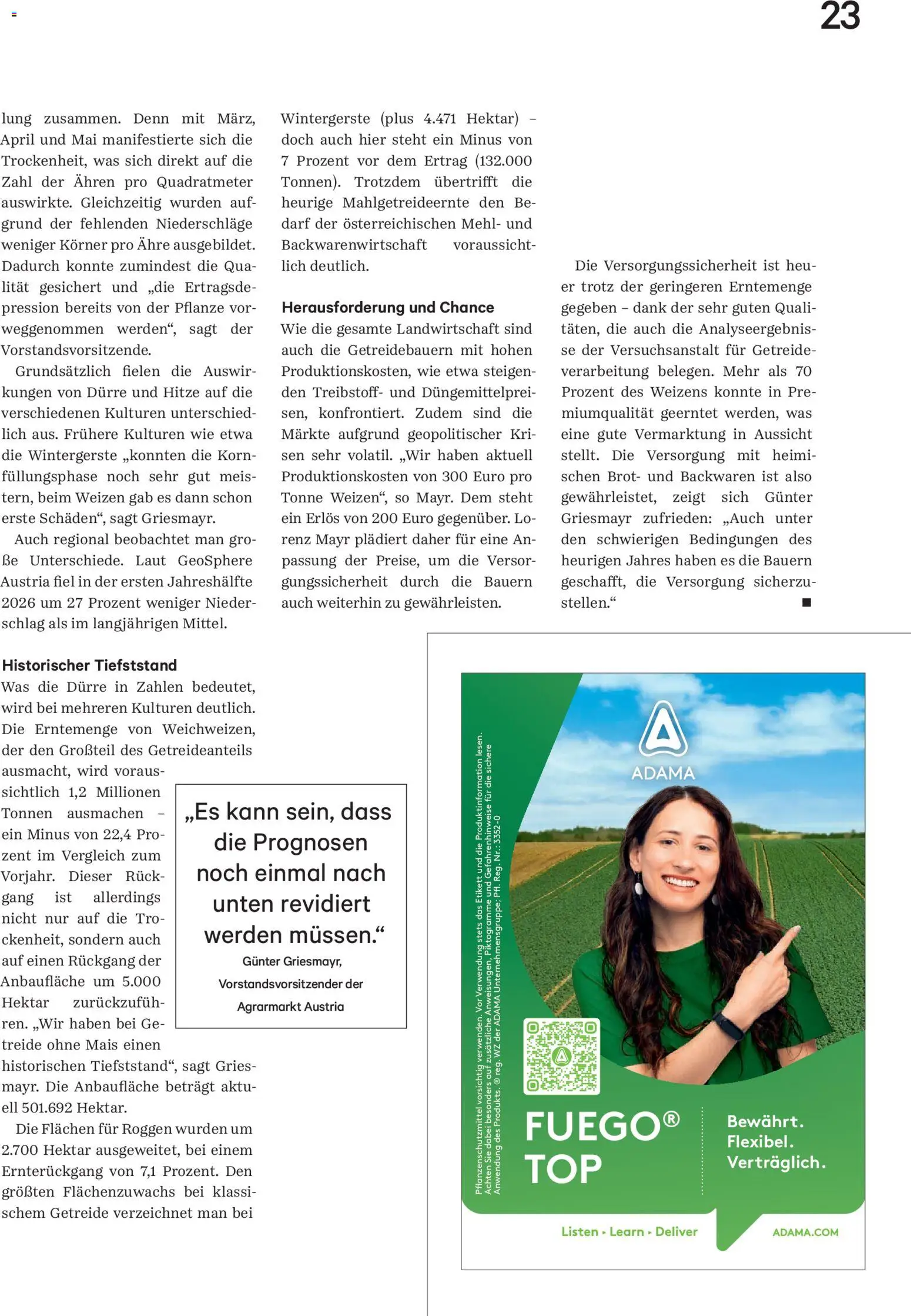 Lagerhaus Unser Land September 2026 gültig ab 01.09.2026 | Seite: 23 | Produkte: Getreide, Mais, Mehl, Brot