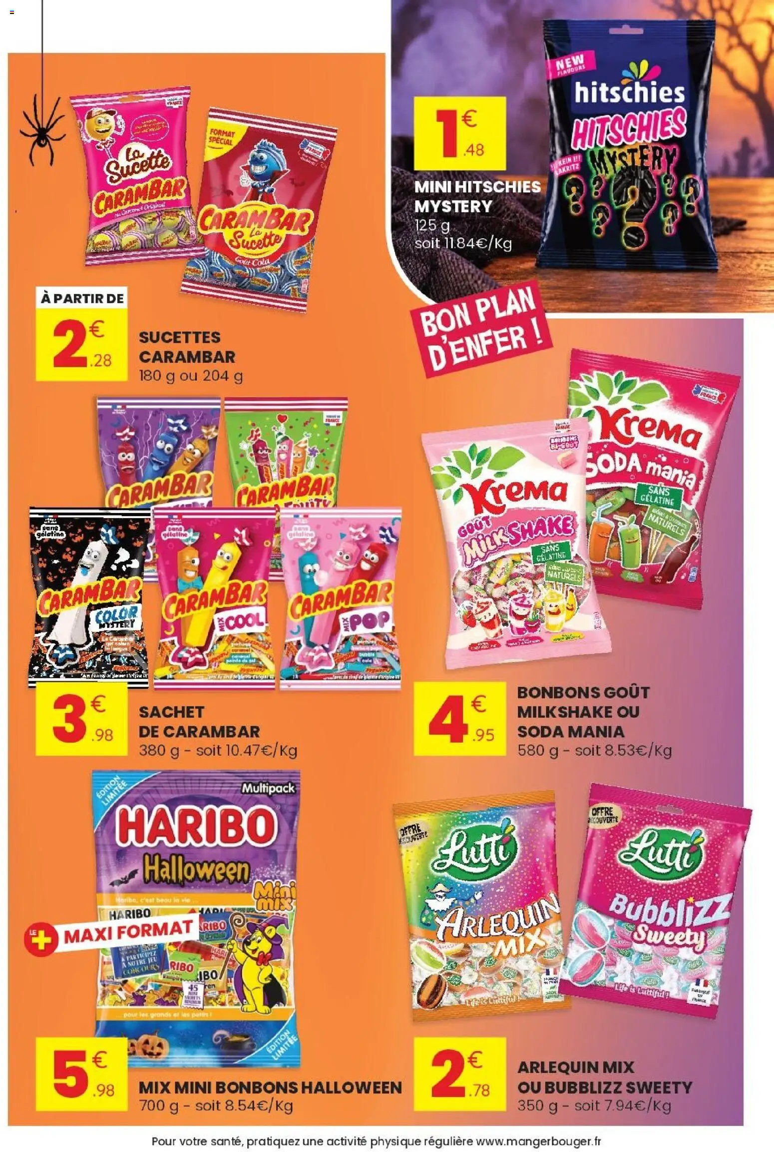 {H1} | Page: 3 | Produits: Soda, Carambar, Bonbons halloween, Bonbons