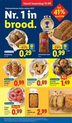 Appel-caramel cake, 350 g - Voorbeeld van een folder van Lidl, geldig van 15.06.2026 | Pagina: 13 | Producten: Brood, Monster, Cake, Appel