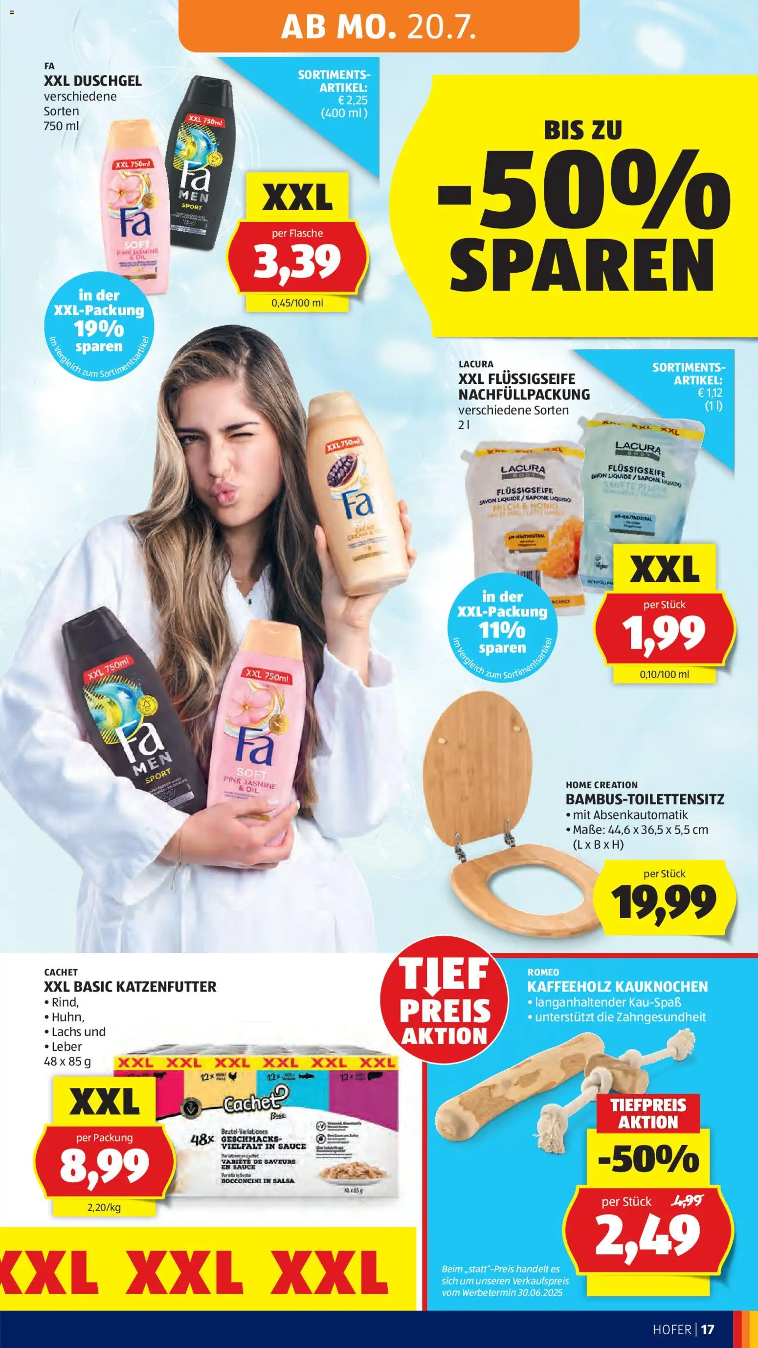 Hofer Flugblatt gültig ab 17.07.2026 | Seite: 23 | Produkte: Duschgel