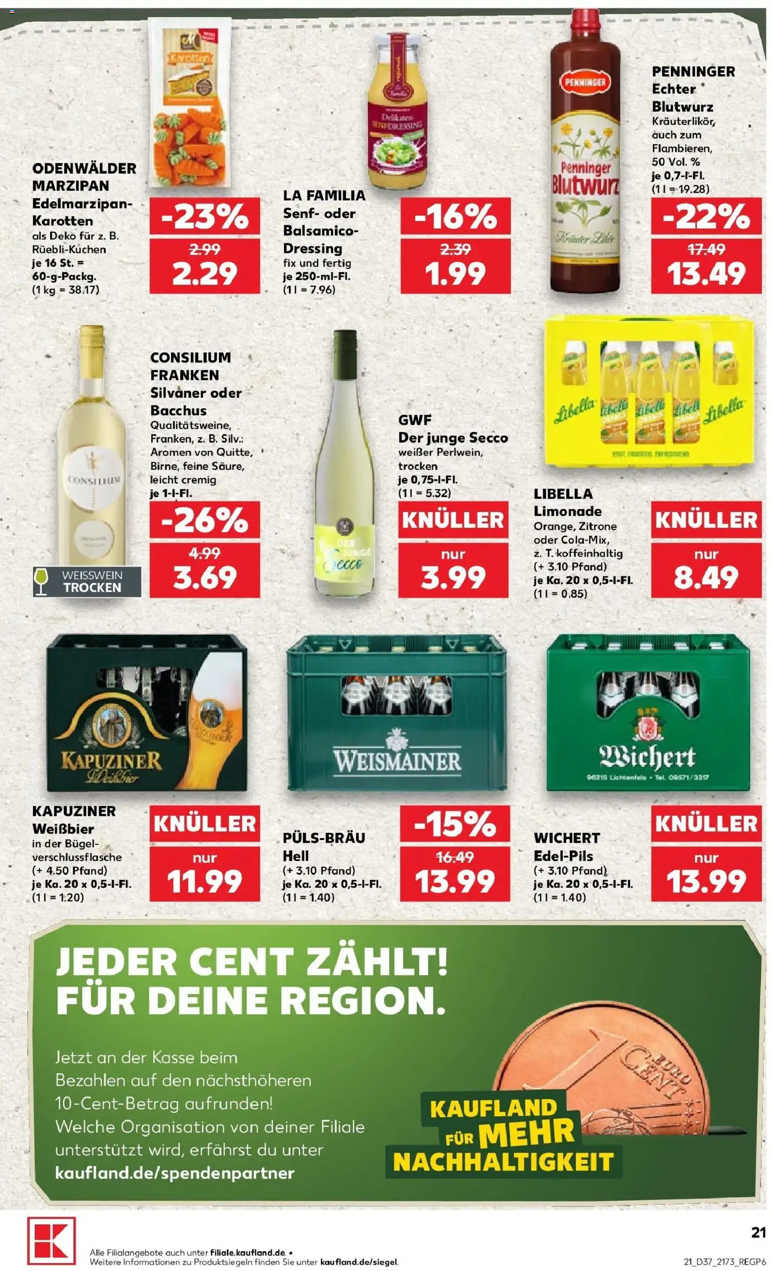 Prospekt Kaufland ab 10.09.2026 » Angebote Online zum Blättern | Seite: 21 | Produkte: Balsamico, Weißwein, Dressing, Limonade