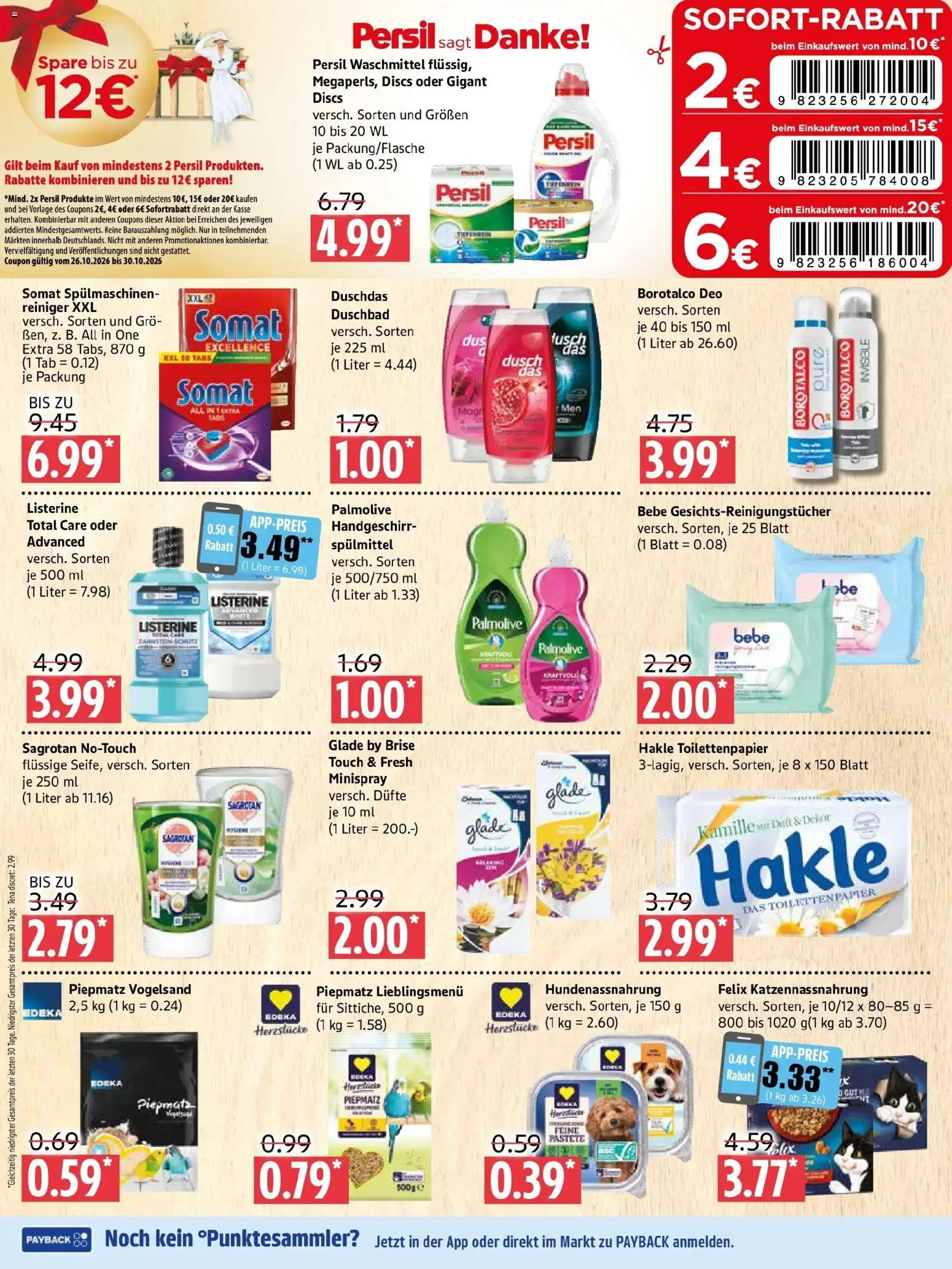 Marktkauf Prospekt Prenzlau – gültig ab 26.10.2026 | Seite: 8 | Produkte: Waschmittel, Persil, Listerine, Toilettenpapier