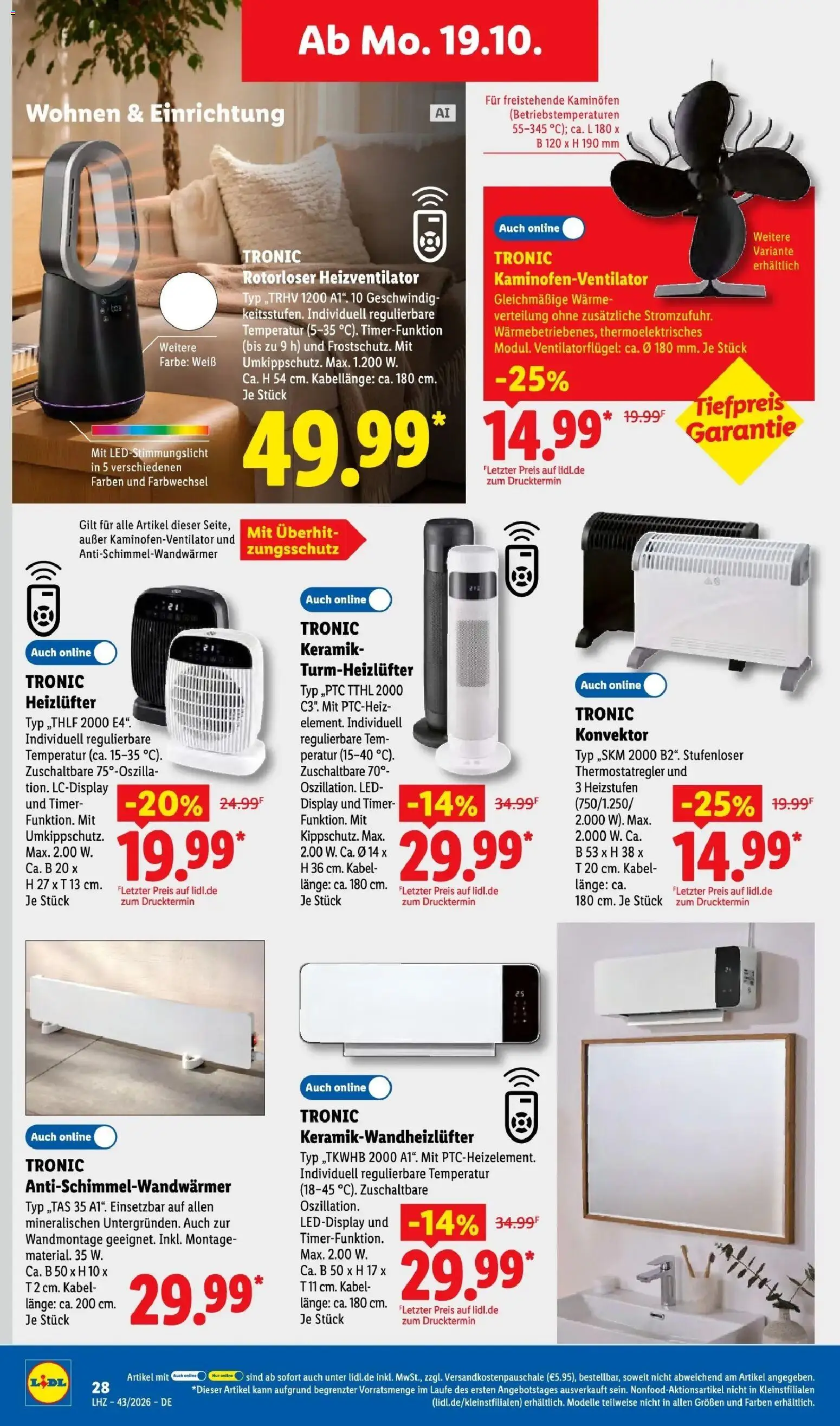 Lidl Prospekt Zülpich (ab 19.10.2026) zum Blättern » Angebote | Seite: 44 | Produkte: Kabel, Kaminofen