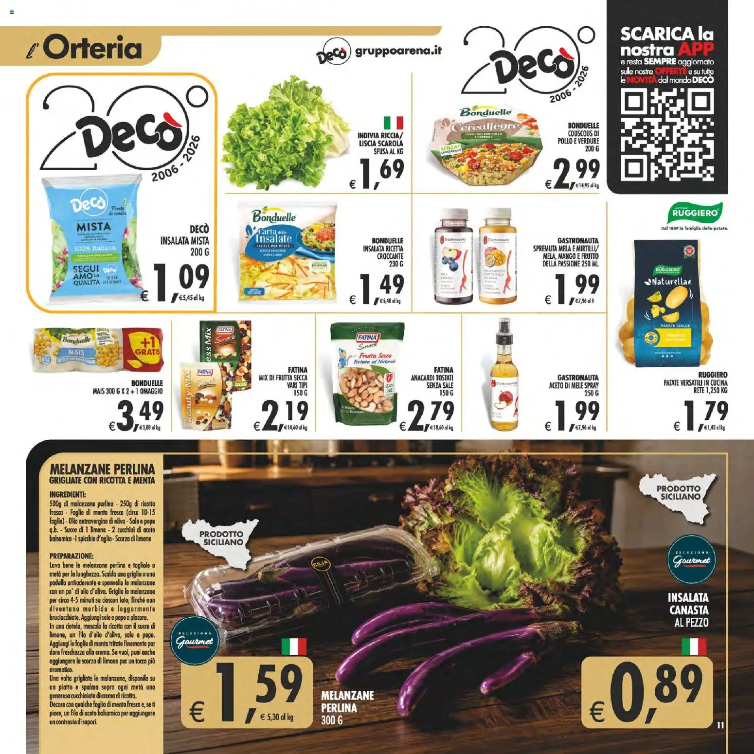 Volantino Decò del 29.05.2026 | Pagina: 11 | Prodotti: Insalata, Olio, Menta, Griglia