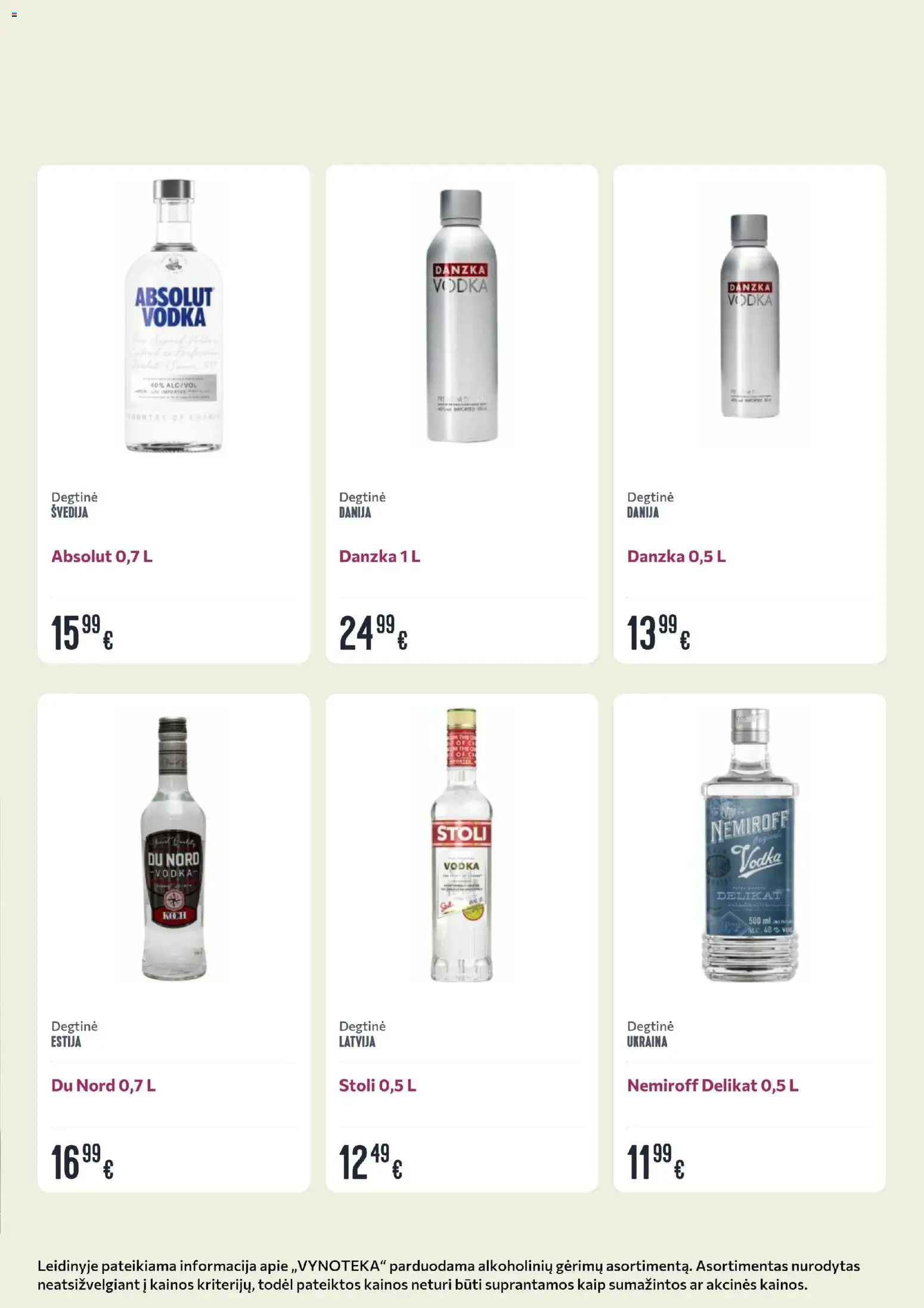 VYNOTEKA akcijos nuo 2026.06.29 | Puslapis: 3 | Prekių: Degtinė