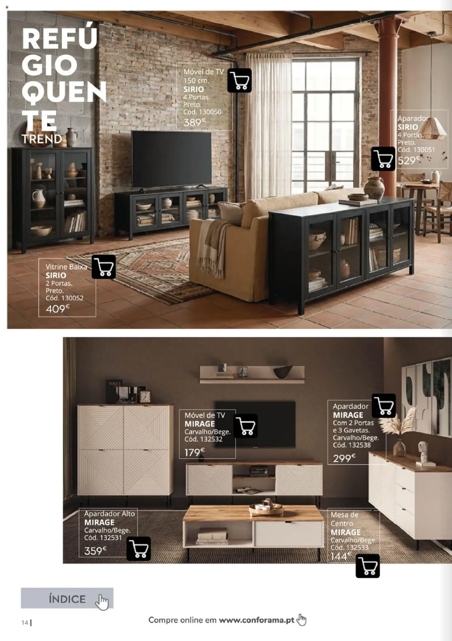 Conforama Outono Trend │ válido de 30/09/2026 | Página: 14 | Produtos: Portas, Mesa, Aparador