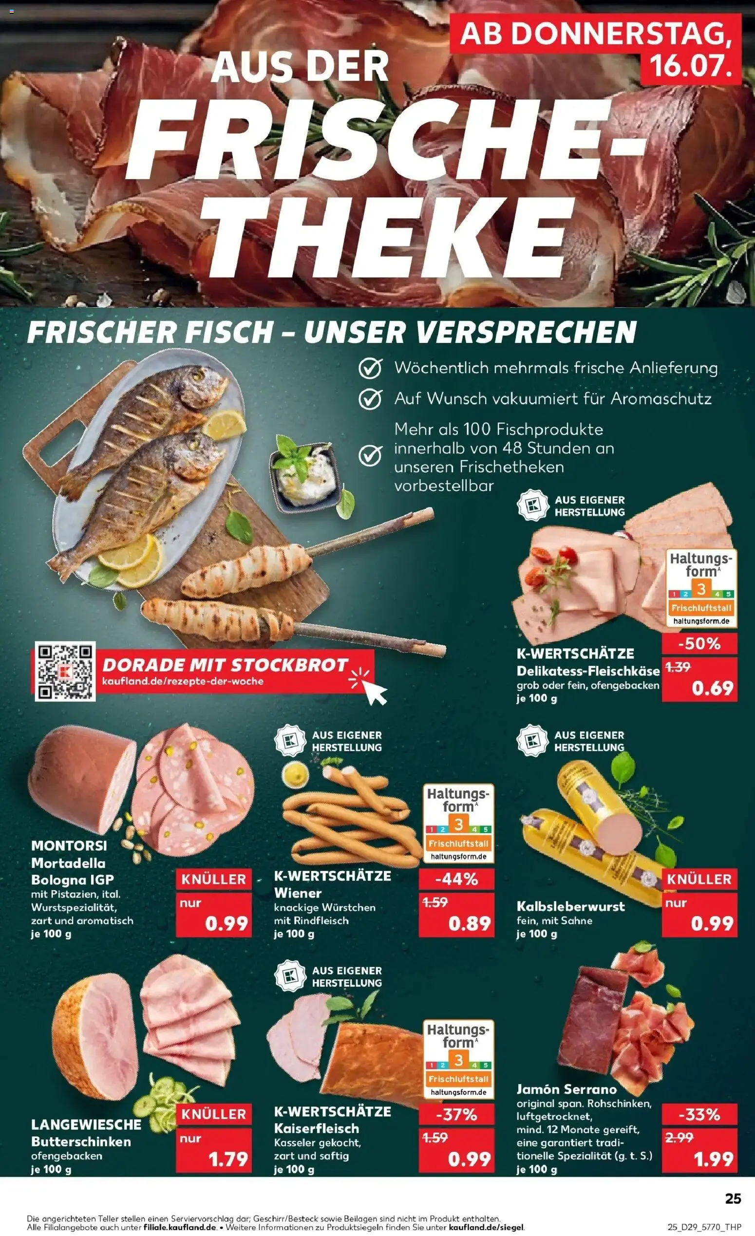 Kaufland Prospekt Bamberg – gültig ab 13.07.2026 | Seite: 34 | Produkte: Dorade, Theke, Rindfleisch, Sahne
