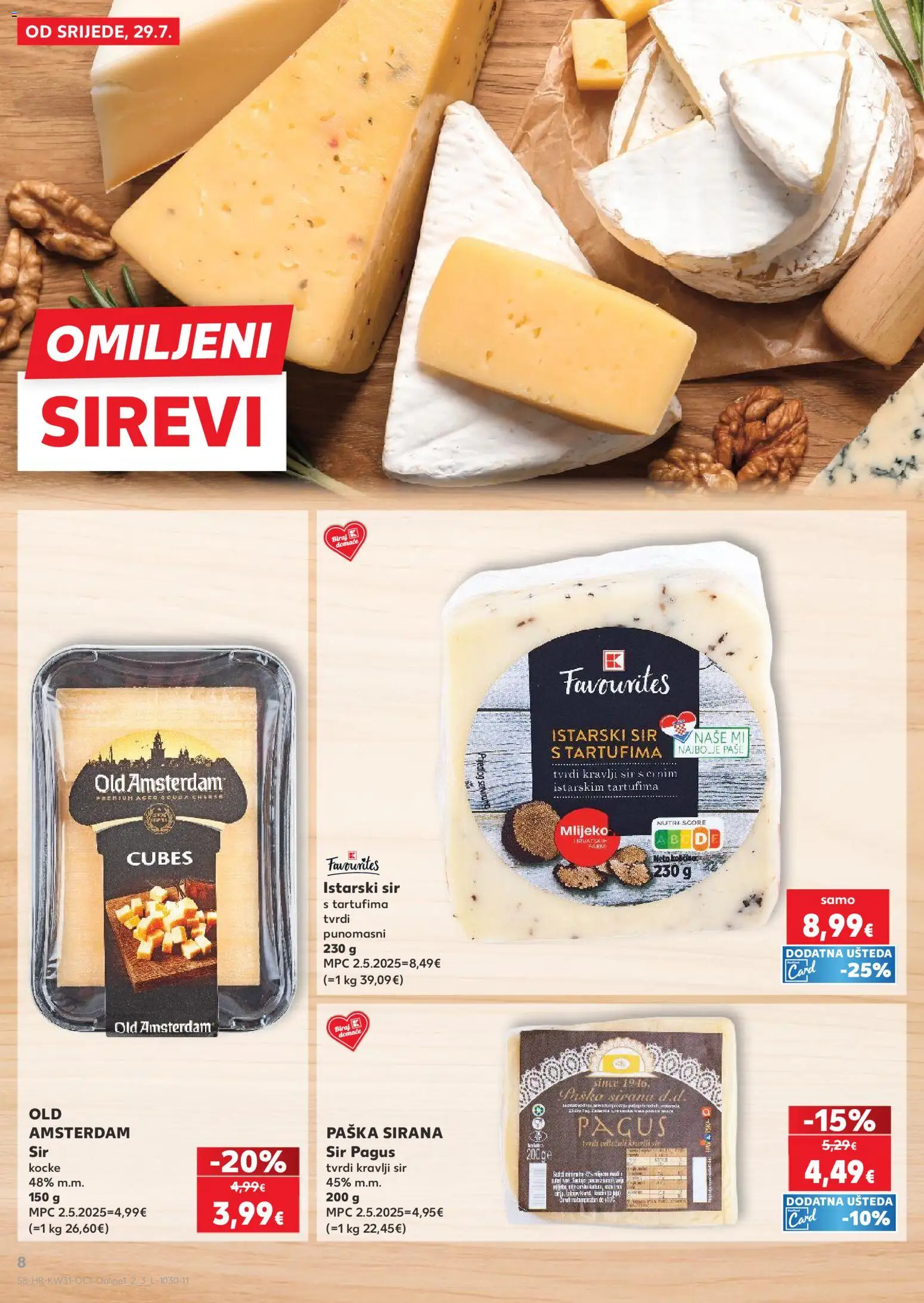Kaufland katalog | vrijedi od 29.07.2026 | Stranica: 8 | Proizvodi: Mlijeko, Sir, Gouda