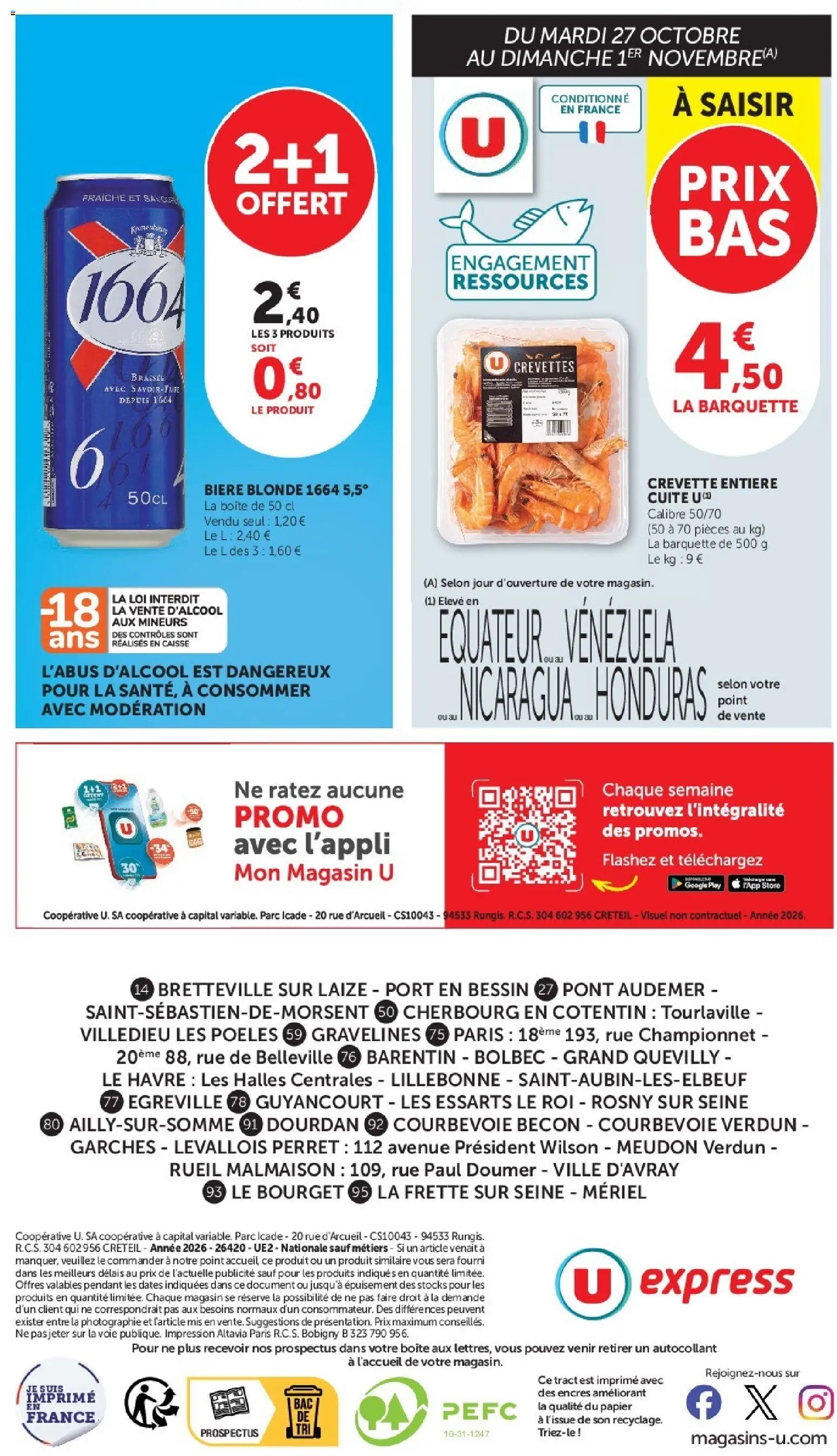 {H1} | Page: 12 | Produits: Biere blonde 1664, Bière blonde, Crevettes, Bière