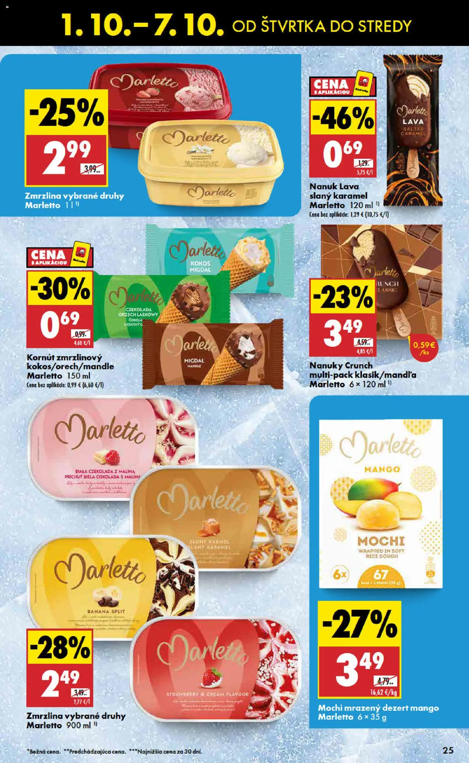 Nové Biedronka akcie – leták je platný od 01.10.2026 | Strana: 25 | Produkty: Nanuk, Zmrzlina, Čokoláda, Biela čokoláda