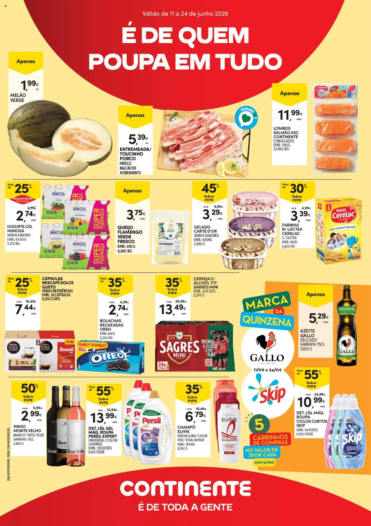 Continente Açores │ válido de 11.06.2026 | Página: 1 | Produtos: Bolachas, Gelado, Nestlé, Cerveja