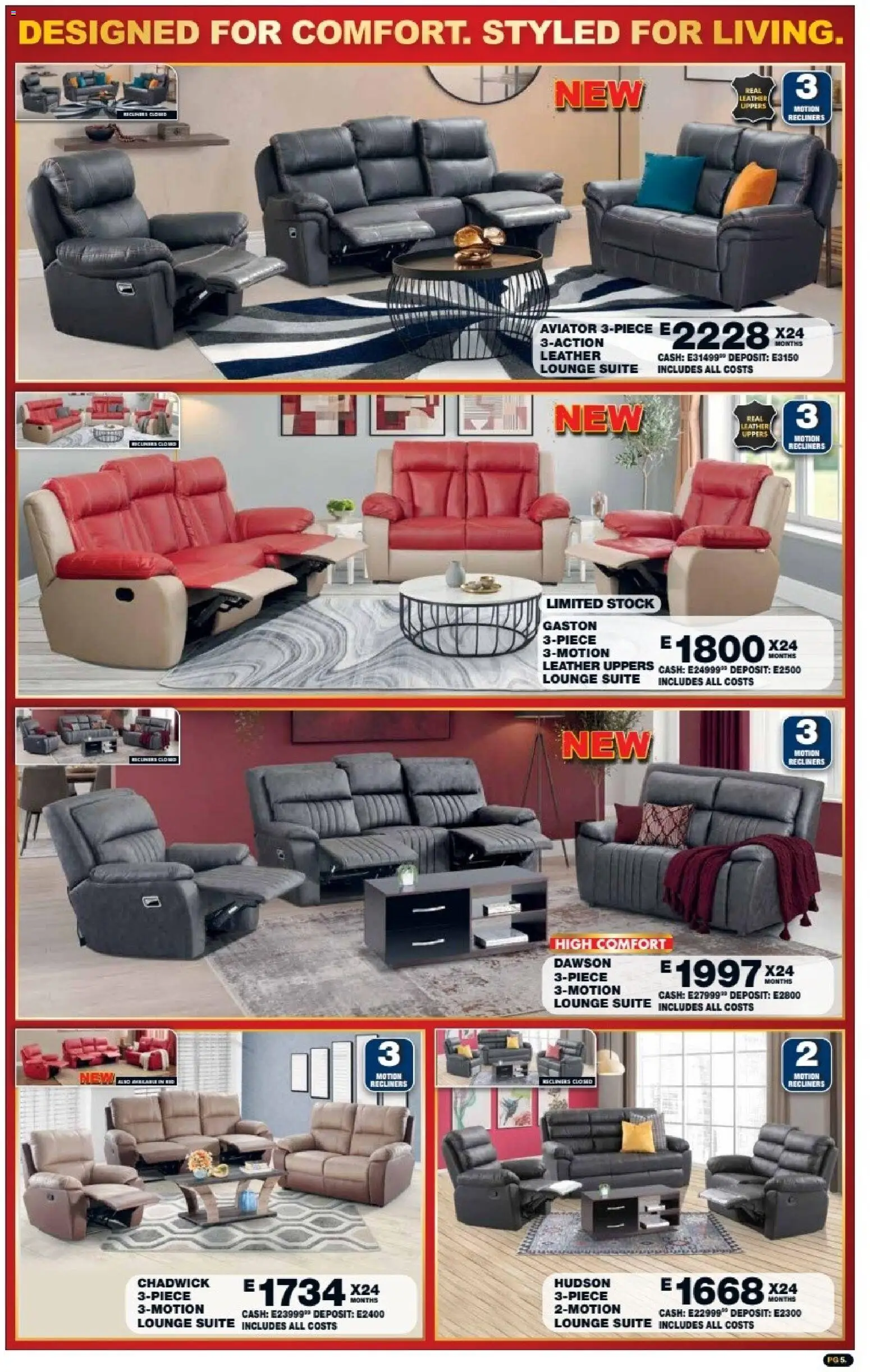 New Lewis Stores catalogue – valid from 05/10/2026 | Page: 5 | Products: Lounge suite, Stock