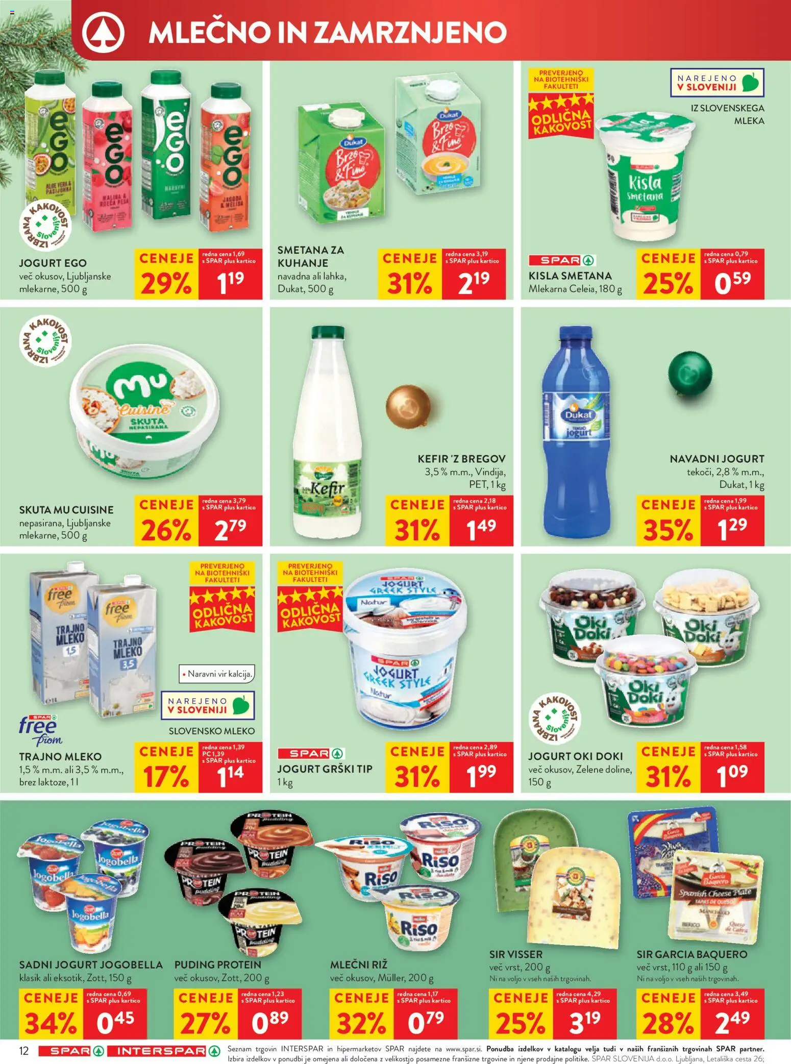 Novi Spar katalog ponudbe – veljaven od 12.11.2025 | Stran: 16 | Izdelki: Mleko, Sir, Riz, Skuta