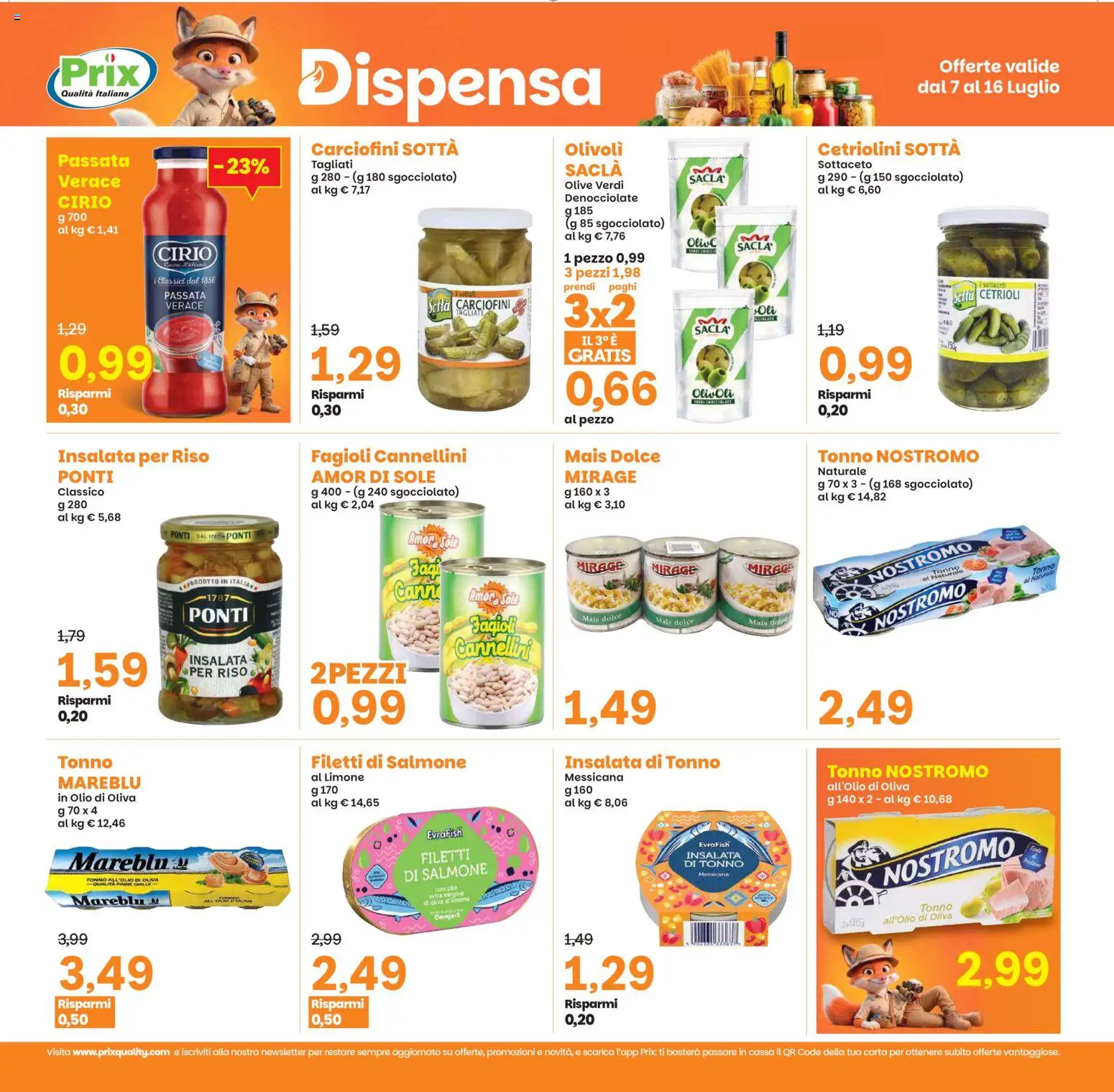 Volantino Prix del 07/07/2026 | Pagina: 12 | Prodotti: Riso, Cannellini, Olive, Olio di Oliva