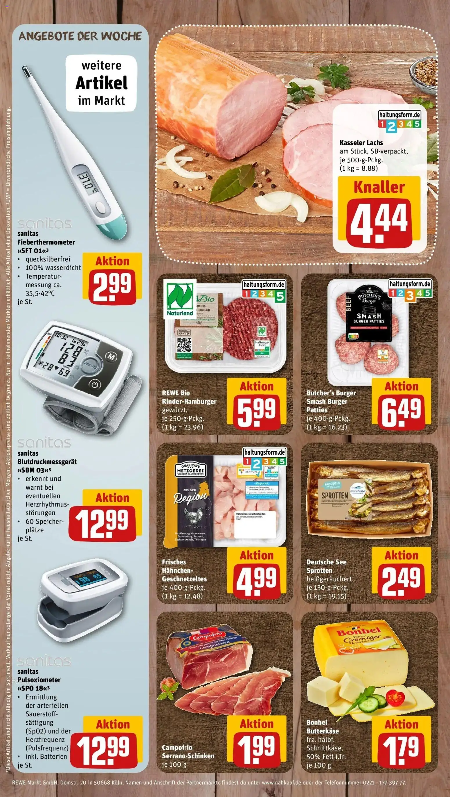 REWE Prospekt ab 12.10.2026 zum Blättern » Angebote | Seite: 13 | Produkte: Hahnchen, Batterien, Burger, Lachs