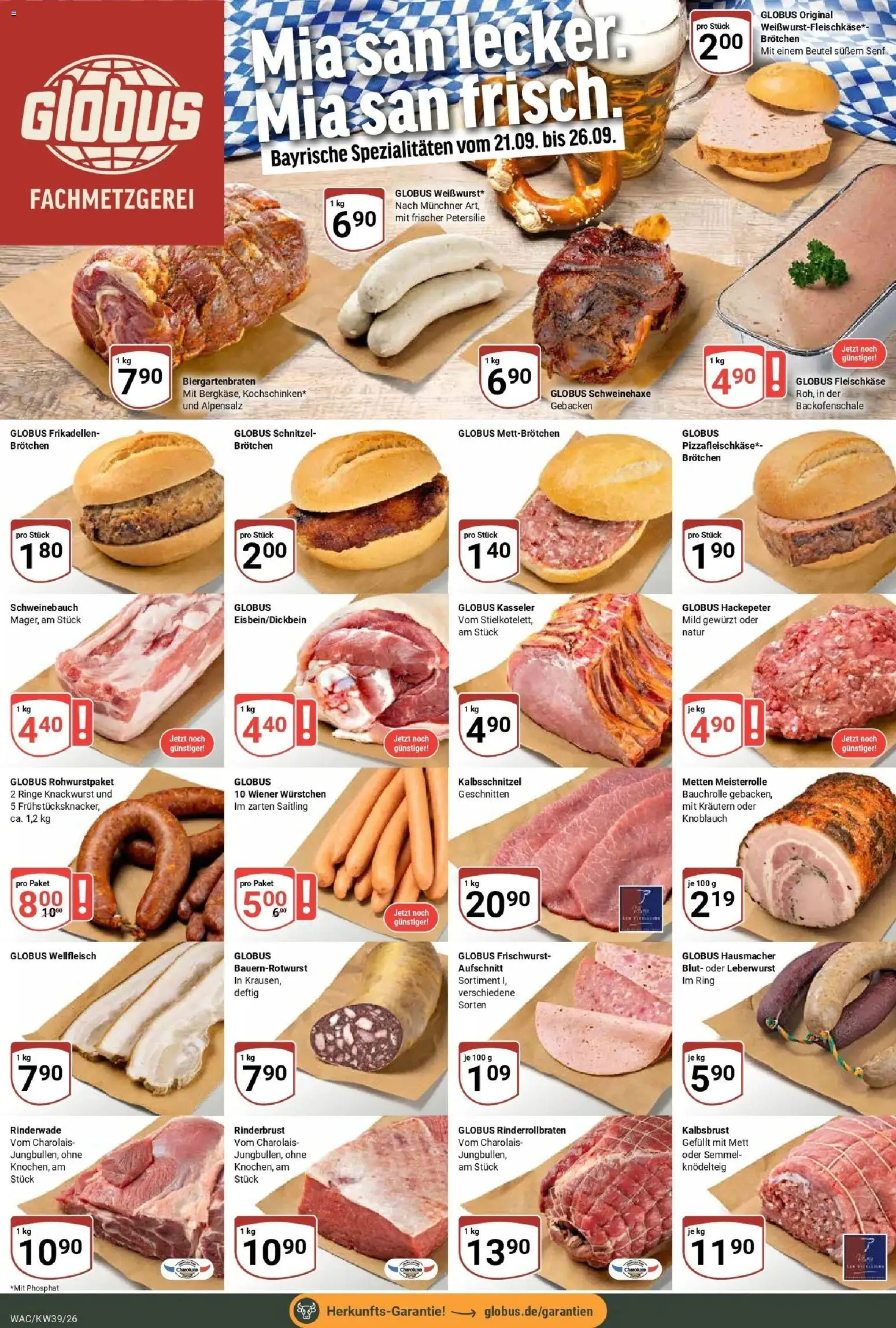 Globus Prospekt Markkleeberg (ab 21.09.2026) » Angebote online | Seite: 9 | Produkte: Spezialitäten, Schweinebauch, Schnitzel, Knoblauch