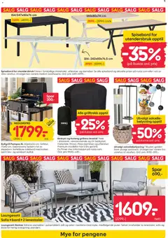 Forhåndsvisning av Loungesett Sofa+bord+2 lenestoler, Loungesett Nantes Stilrene utemøbler i pulverlakkert stål og seter i tekstilene med myke, medfølgende puter. Settet inneholder to lenestoler, sofa og bord for herlig avspenning utendørs. gyldig fra 27/07/2026 | Side: 5