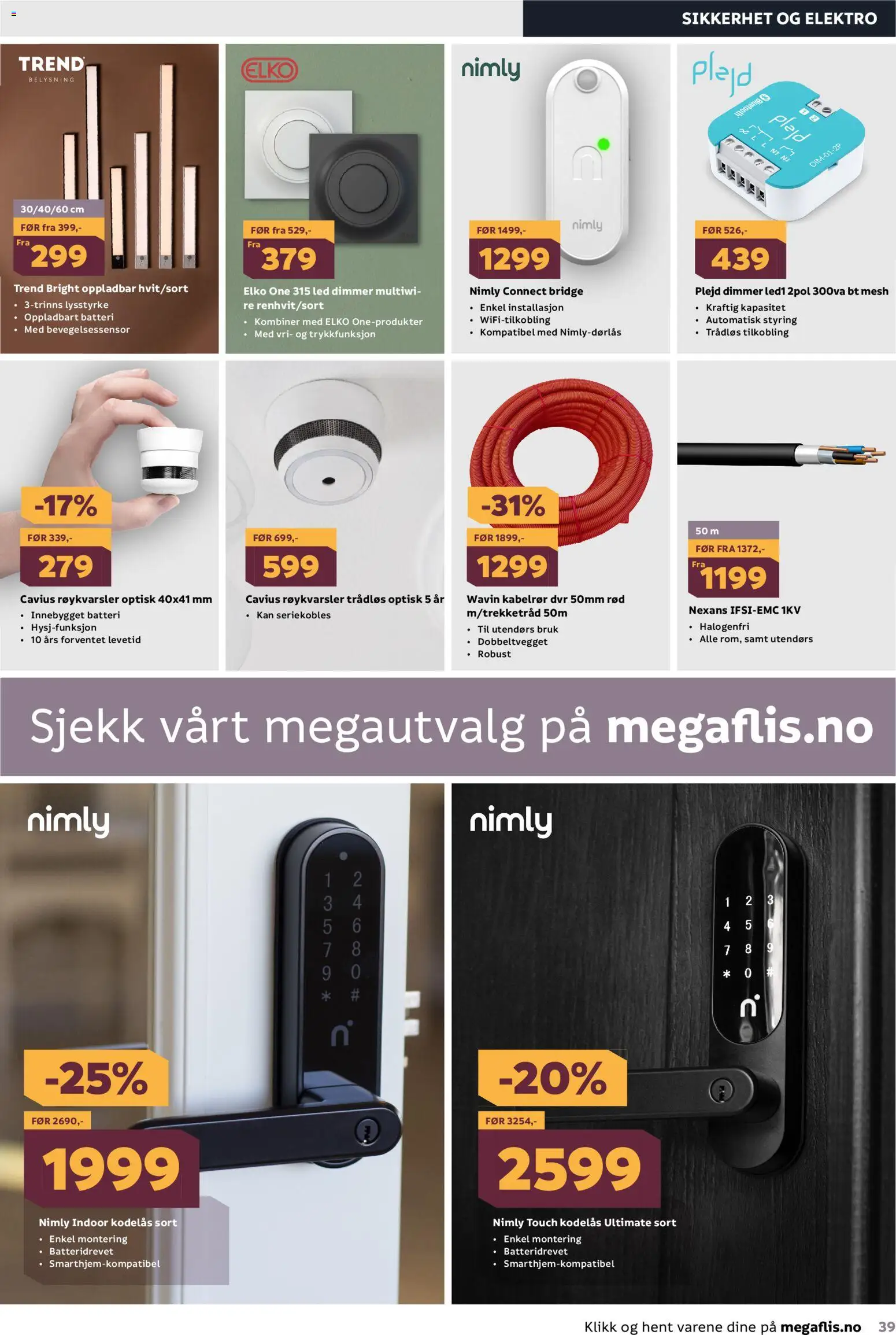 {H1} | Side: 39 | Produkter: Røykvarsler, Dimmer, Суміш дитяча, Batteri
