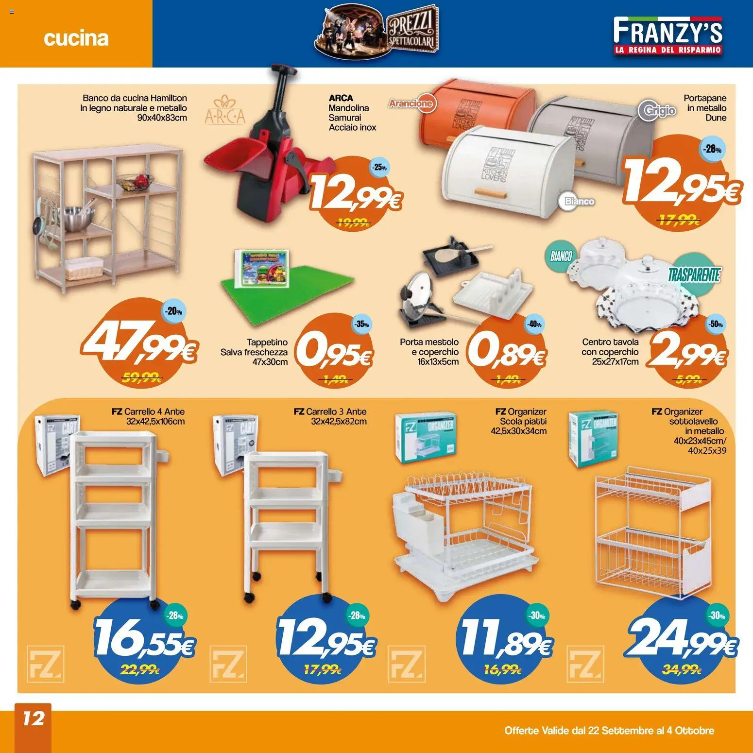 Volantino Franzy's del 22/09/2026 | Pagina: 12
