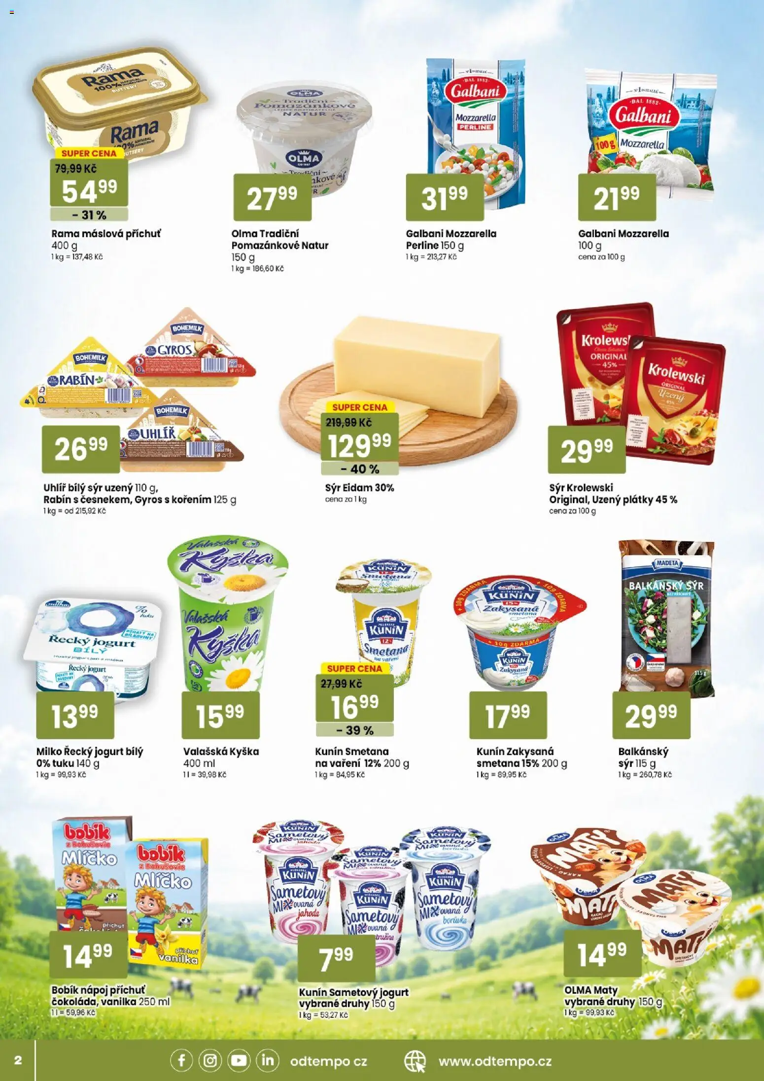 Tempo leták od 15.07.2026 | Strana: 2 | Produkty: Řecký jogurt, Jogurt, Gyros, Zakysaná smetana