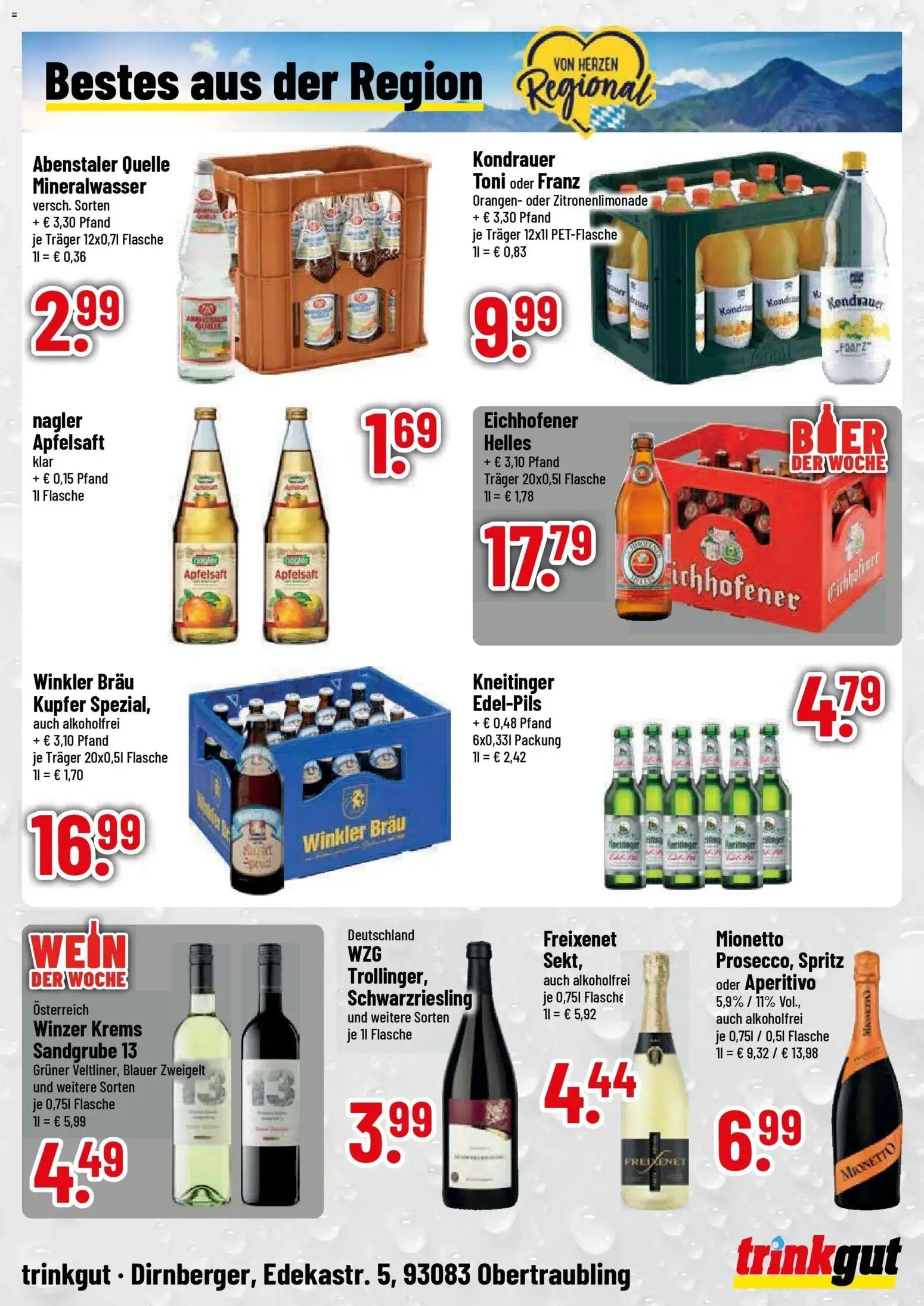 Trinkgut Prospekt Obertraubling (ab 24.08.2026) » Angebote online | Seite: 4 | Produkte: Freixenet, Apfelsaft, Mineralwasser, Wein
