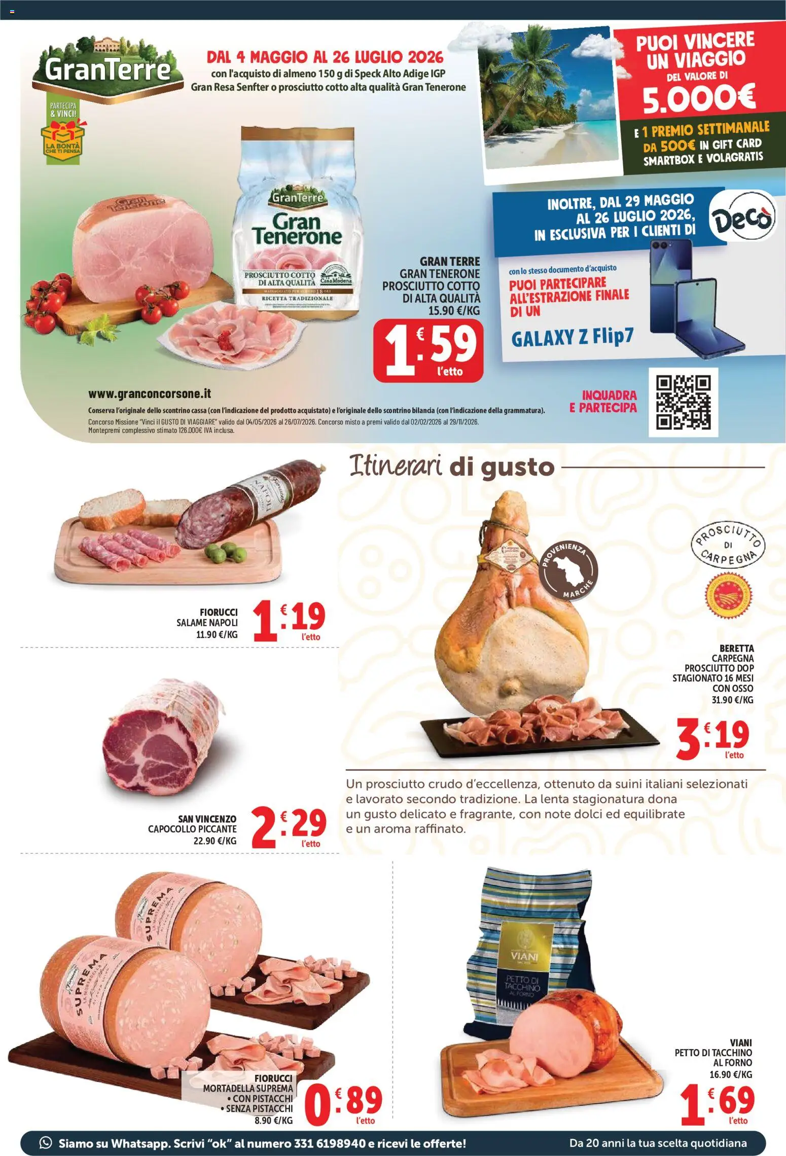 Volantino Decò del 08.06.2026 | Pagina: 3 | Prodotti: Prosciutto Cotto, Salame, Prosciutto, Pistacchi
