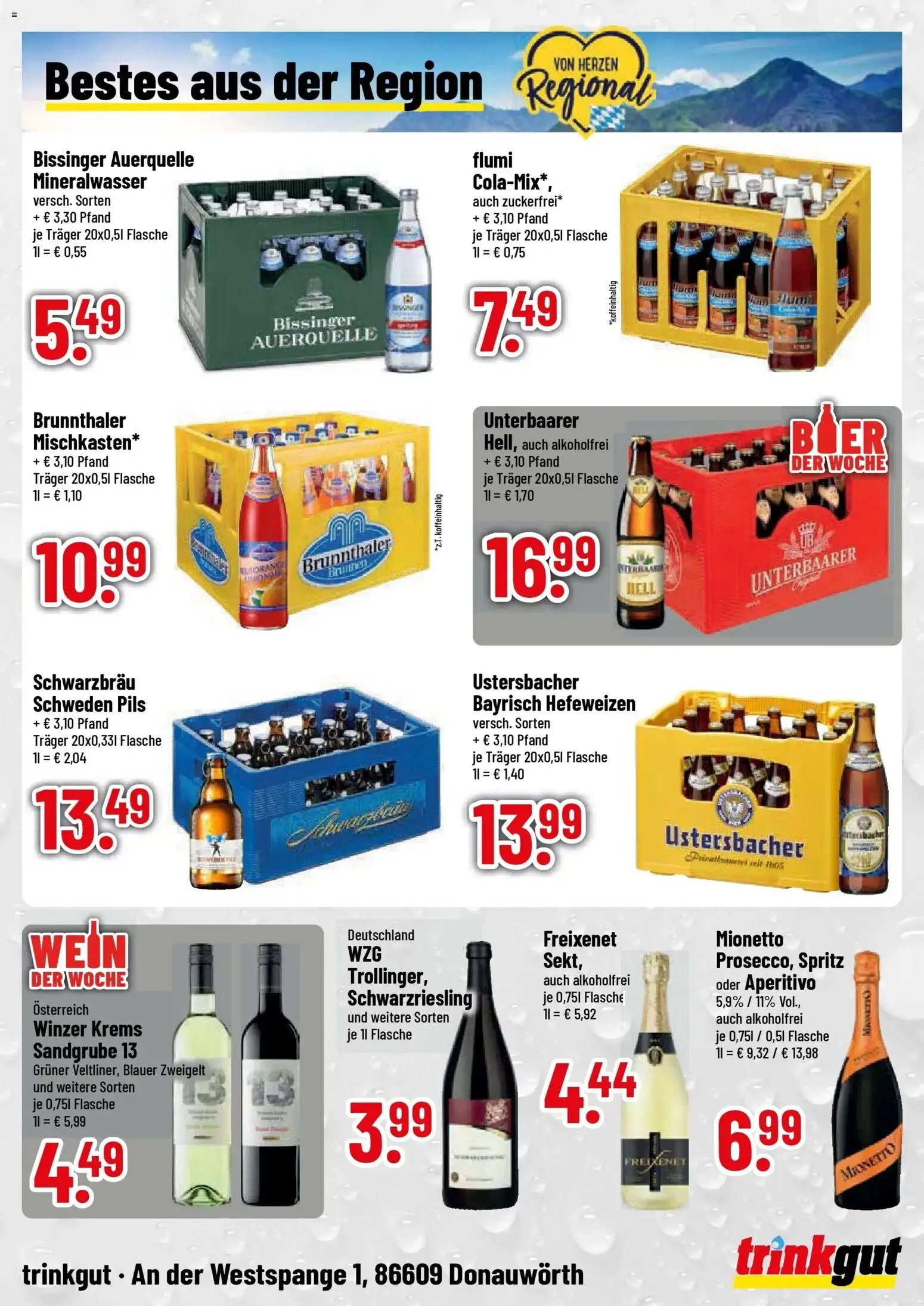 Trinkgut Prospekt Donauwörth (ab 24.08.2026) » Angebote online | Seite: 4 | Produkte: Freixenet, Pils, Mineralwasser, Wein