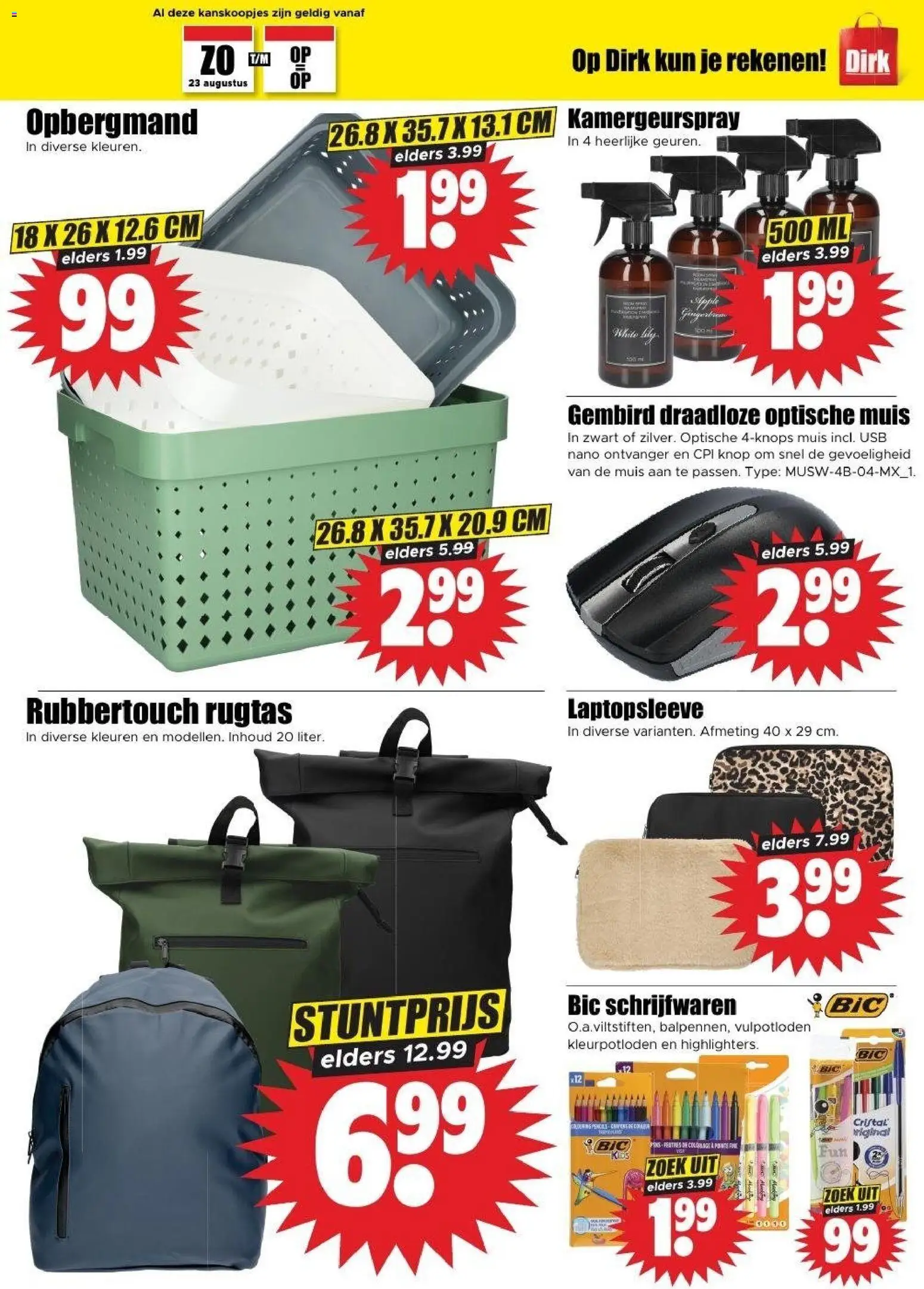 {H1} | Pagina: 25 | Producten: Kleurpotloden, Muis, Usb