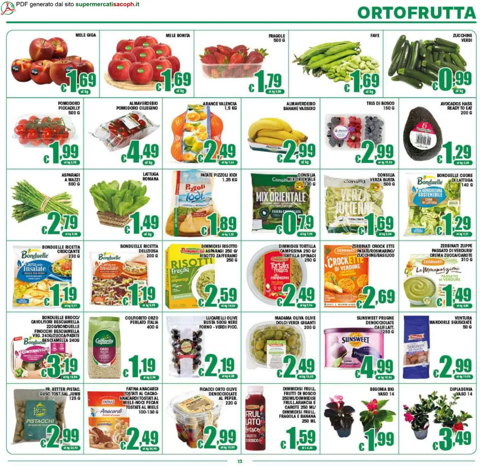 Volantino Sacoph del 29.04.2026 | Pagina: 13 | Prodotti: Arance, Patate, Verdure, Carote