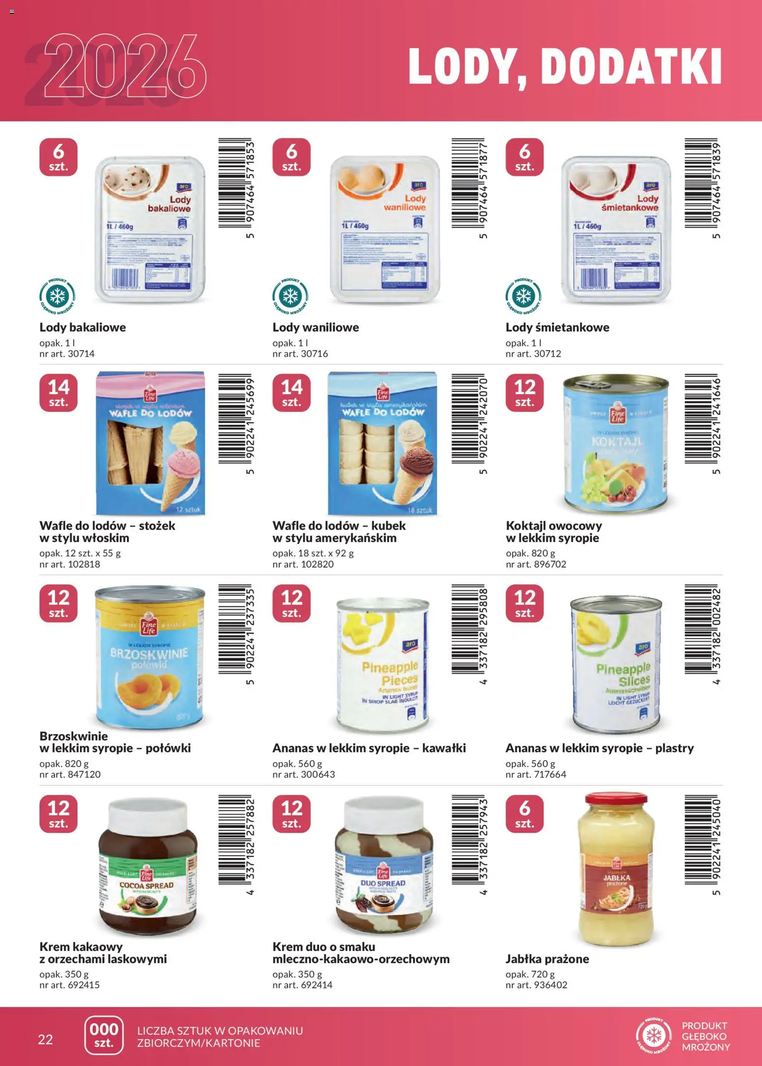 Makro gazetka - Marki własne dla Twojego sklepu od 23.04.2026 | Strona: 22 | Produkty: Jabłka prażone, Lody waniliowe, Jabłka, Krem