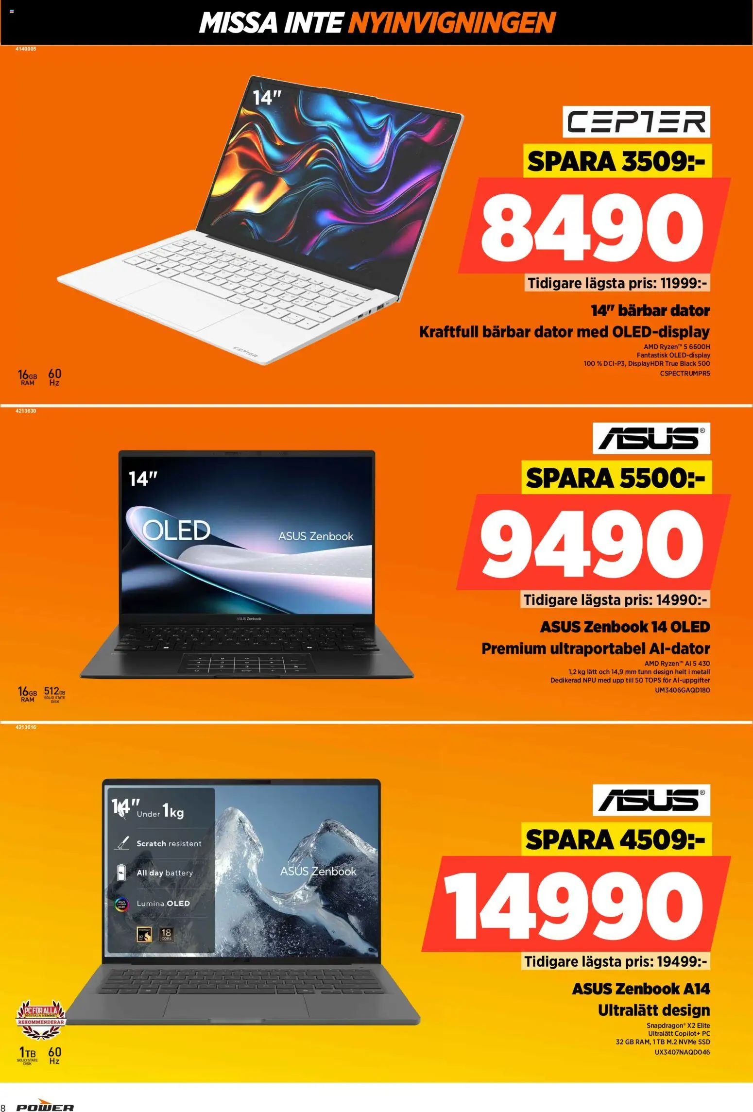 Power reklamblad aktuell från 15/10/2026 | Sida: 8 | Produkter: Bärbar dator, Tops, PC, Dator