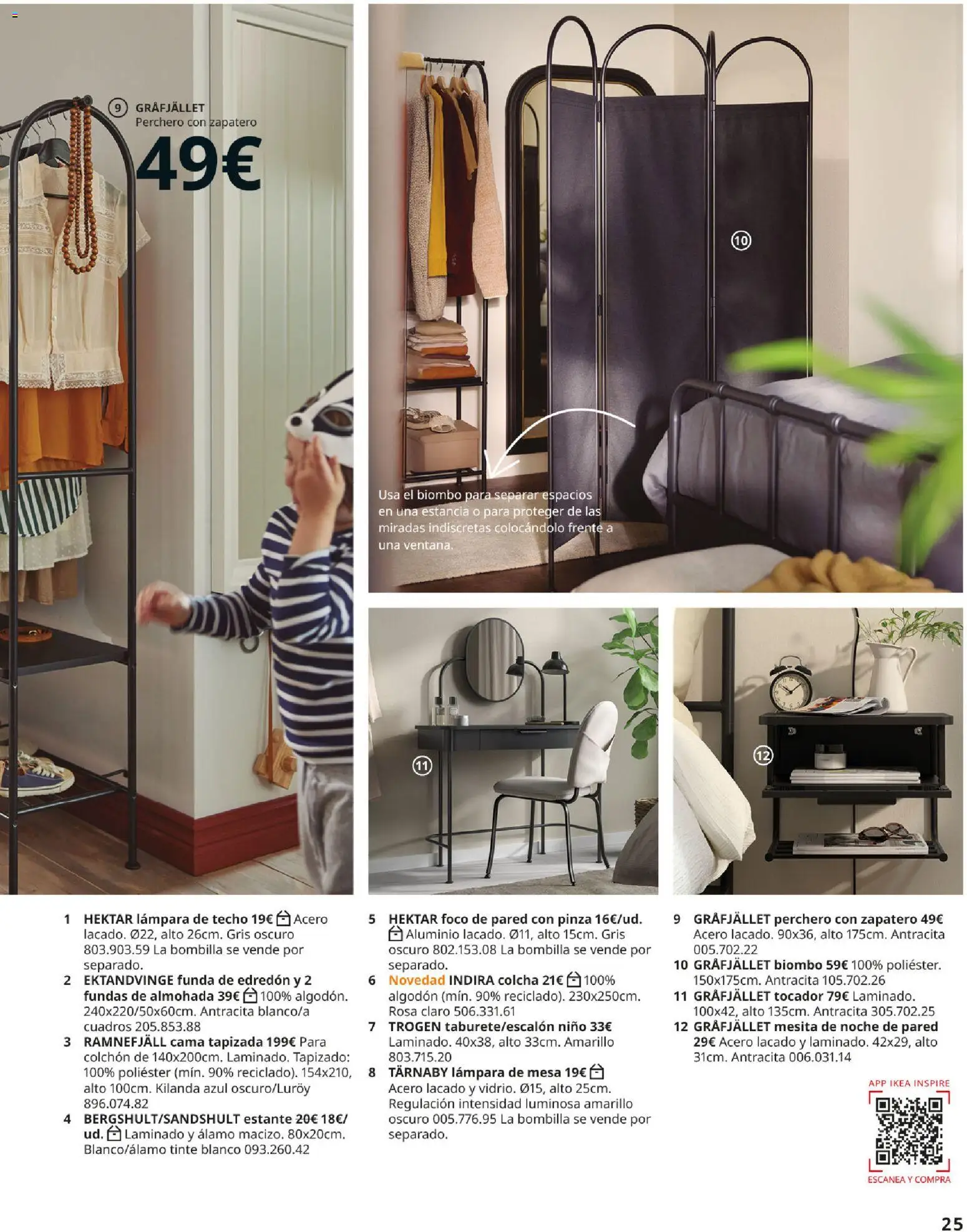 IKEA - Precios bajos │ válido desde el 01/09/2026 | Página: 25 | Productos: Perchero, Colchon, Estante, Colcha