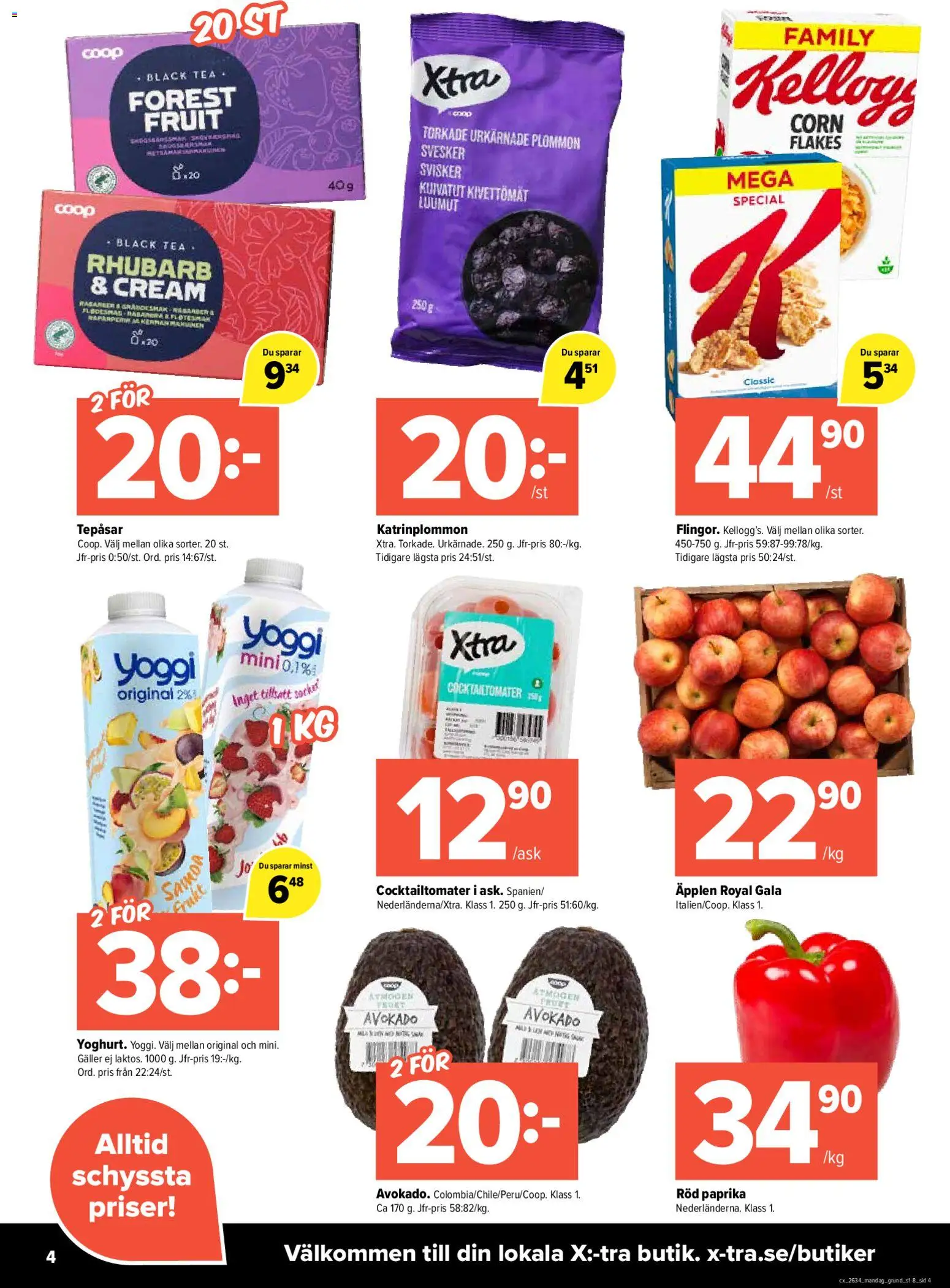 Pekås reklamblad aktuell från 17/08/2026 | Sida: 4 | Produkter: Galler, Avokado, Plommon, Äpplen